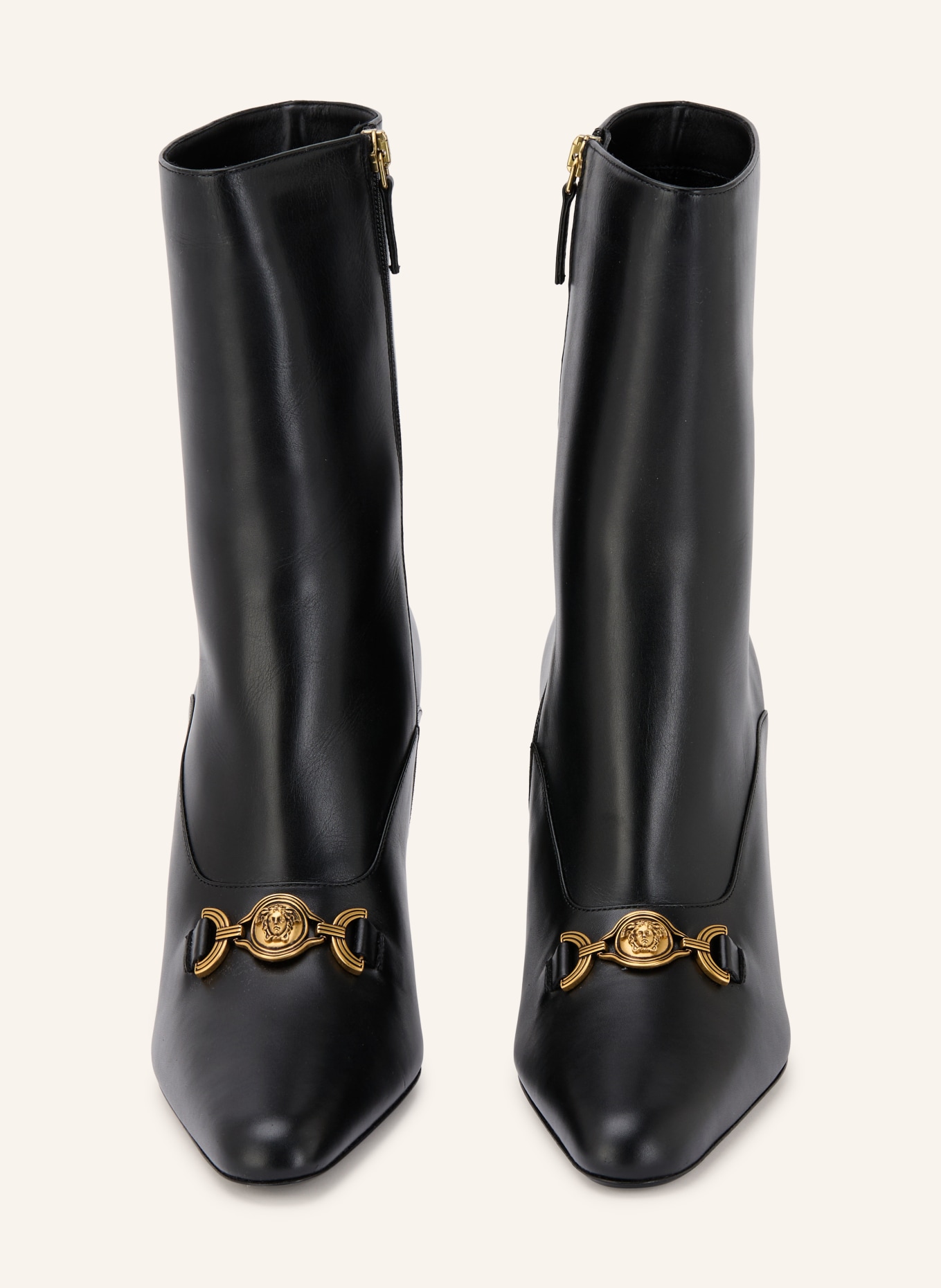 VERSACE Botki MARISA: CZARNY / ZŁOTY