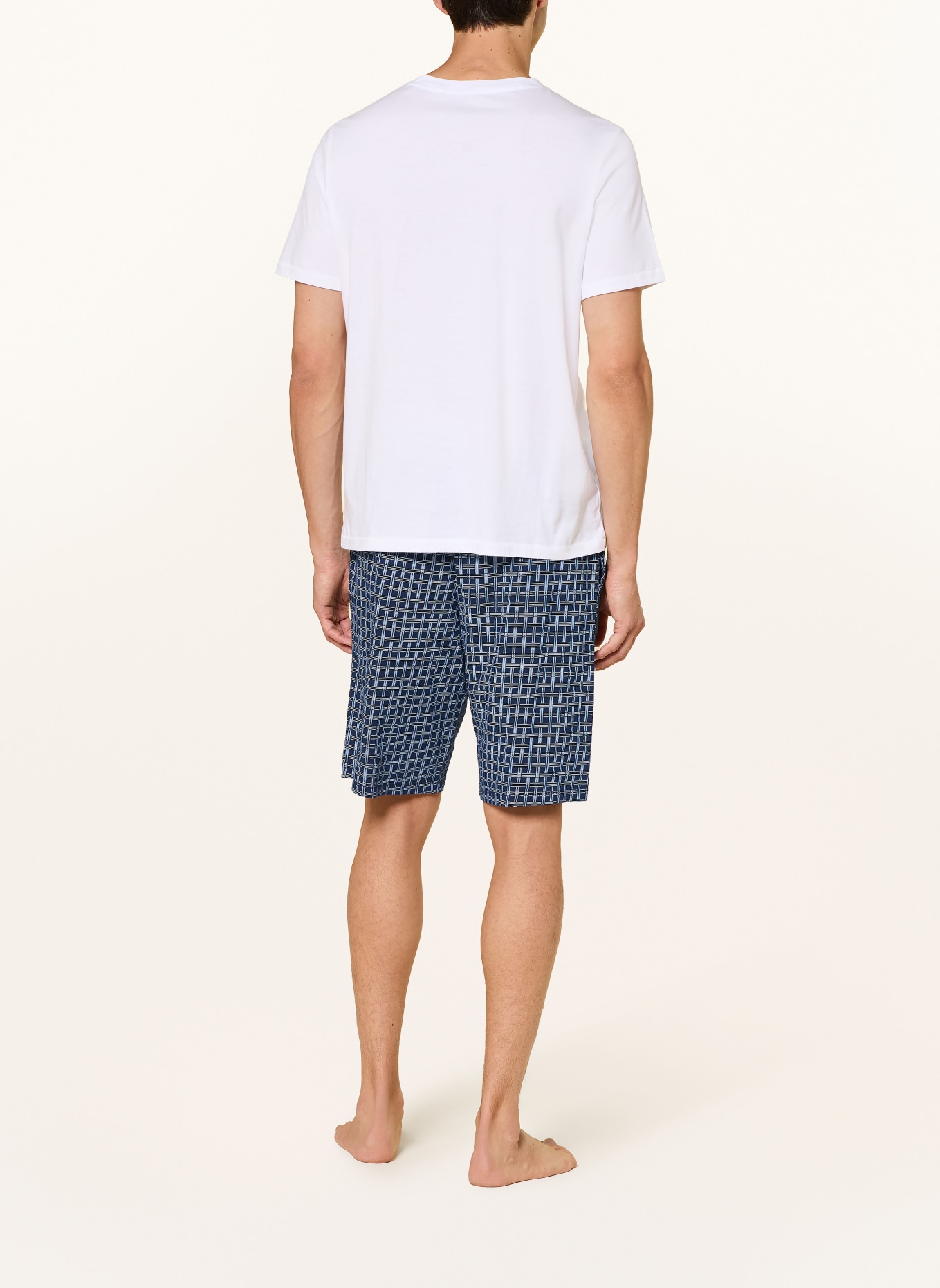TOMMY HILFIGER Short pajama set: WHITE / DARK BLUE / BLACK