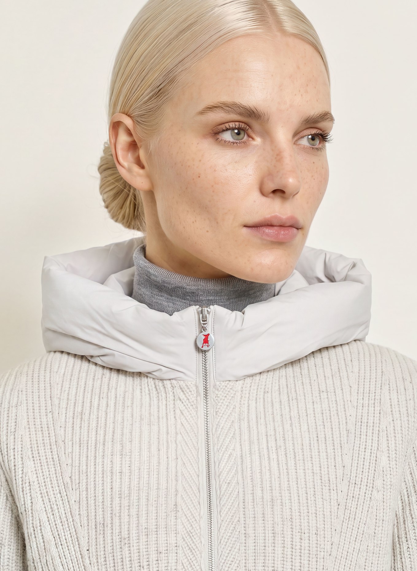 FRIEDA & FREDDIES Kurtka RIEKE NEO z mieszanki materiałów: JASNOCZARY