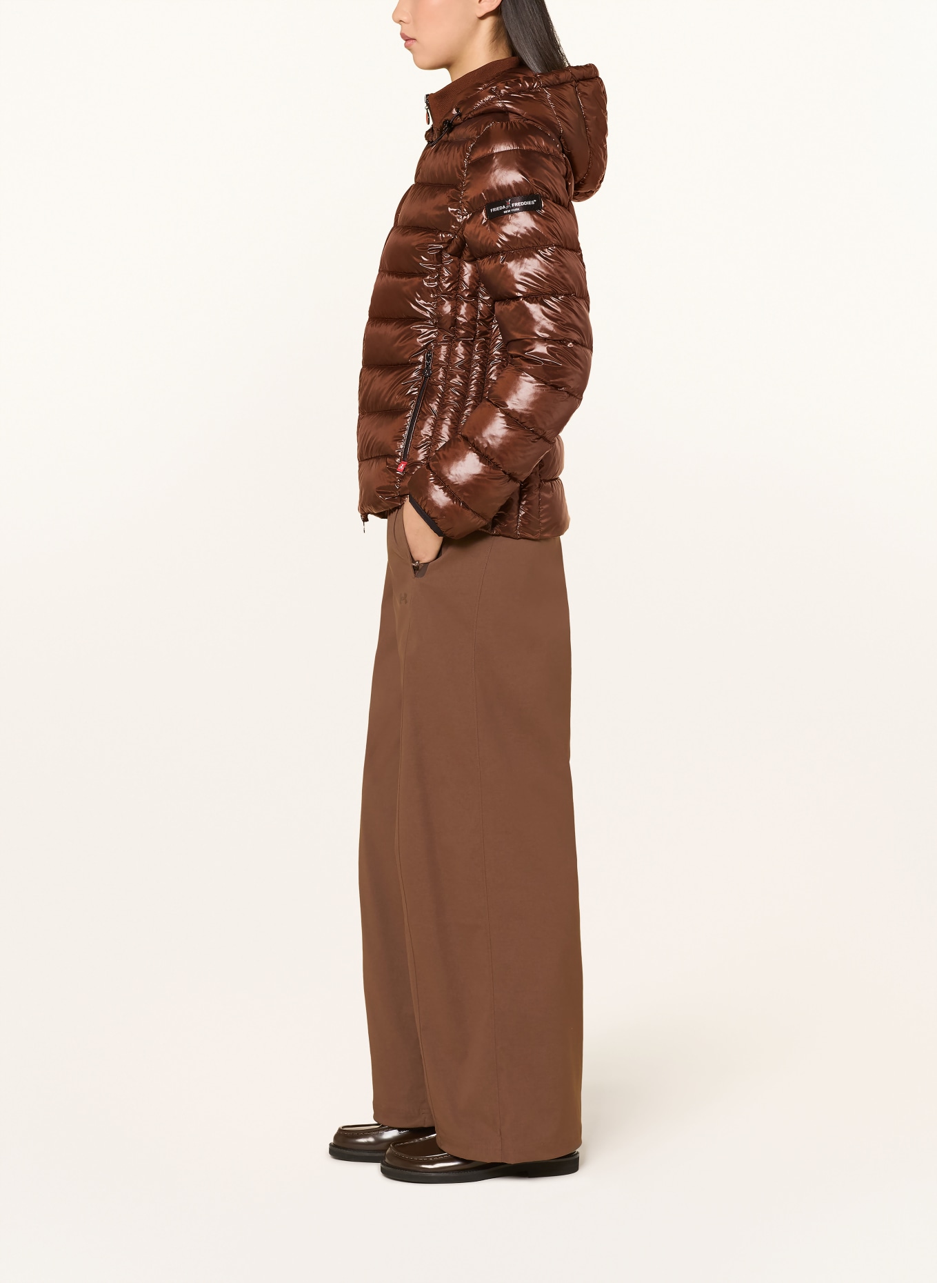 FRIEDA & FREDDIES Steppjacke WENDA mit abnehmbarer Kapuze: DUNKELBRAUN