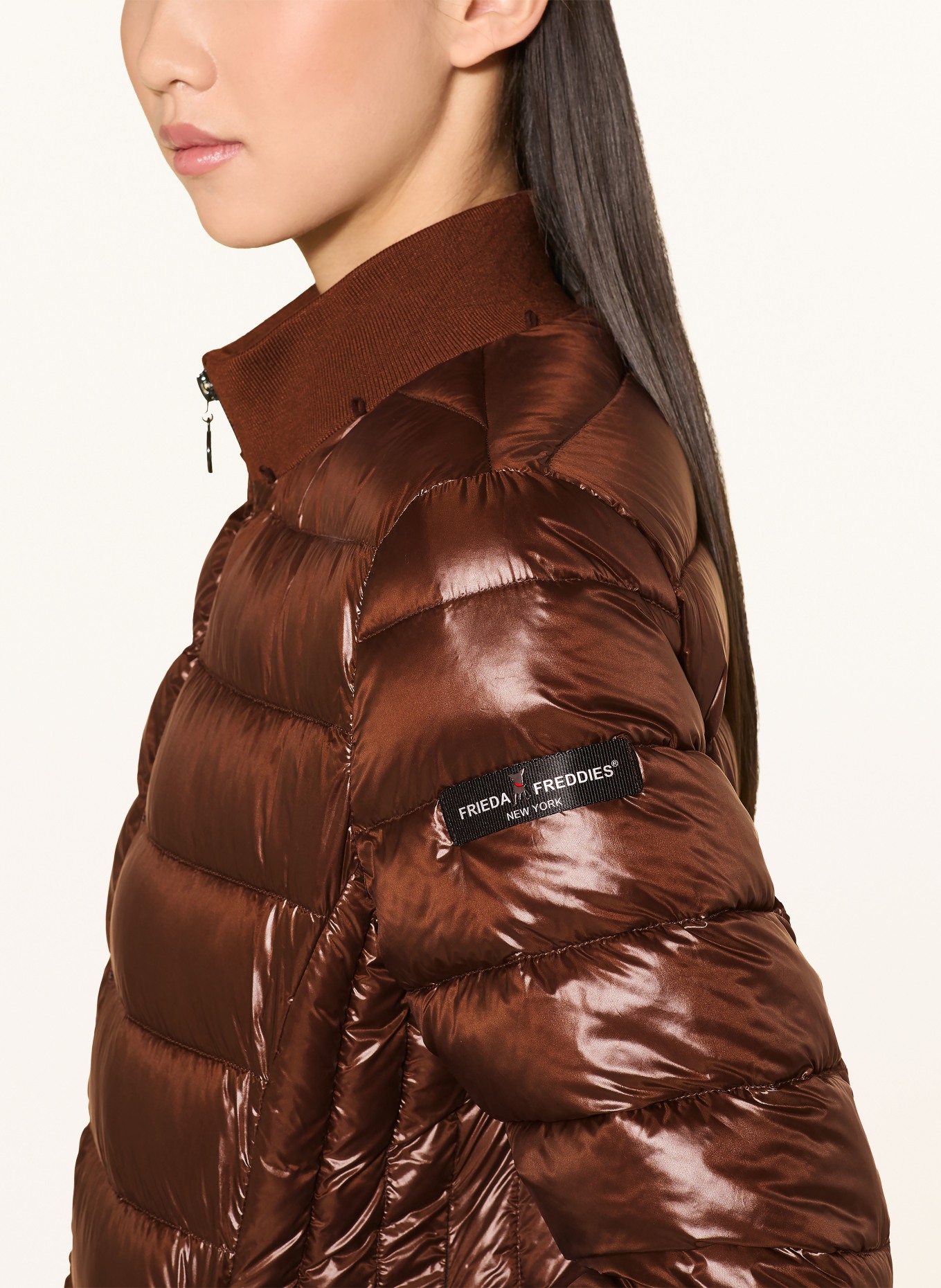 FRIEDA & FREDDIES Steppjacke WENDA mit abnehmbarer Kapuze: DUNKELBRAUN