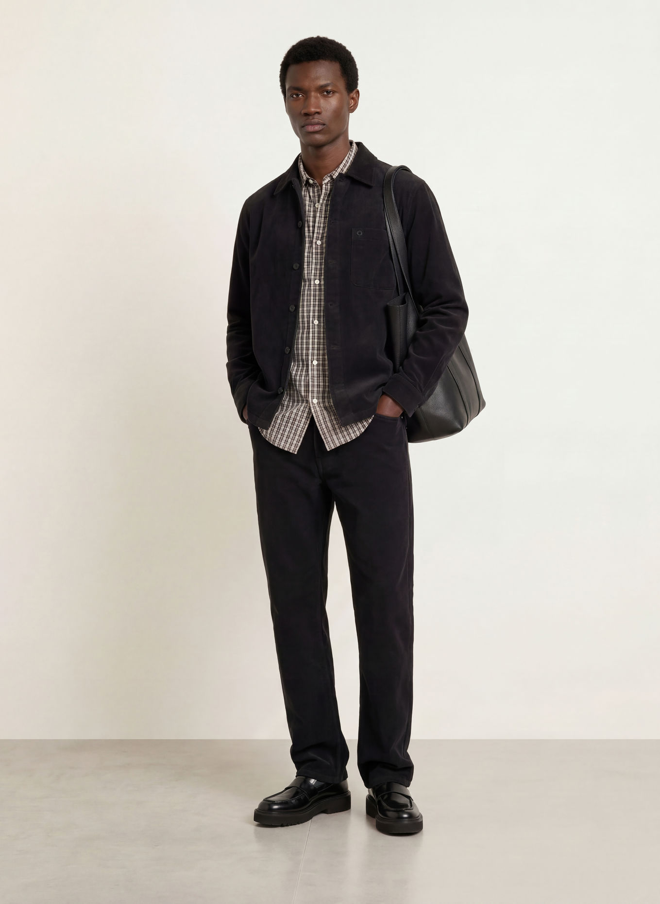 SAMSØE SAMSØE Pantalon en velours côtelé SAEDDIE, coupe régulière: CLR000021 BLACK