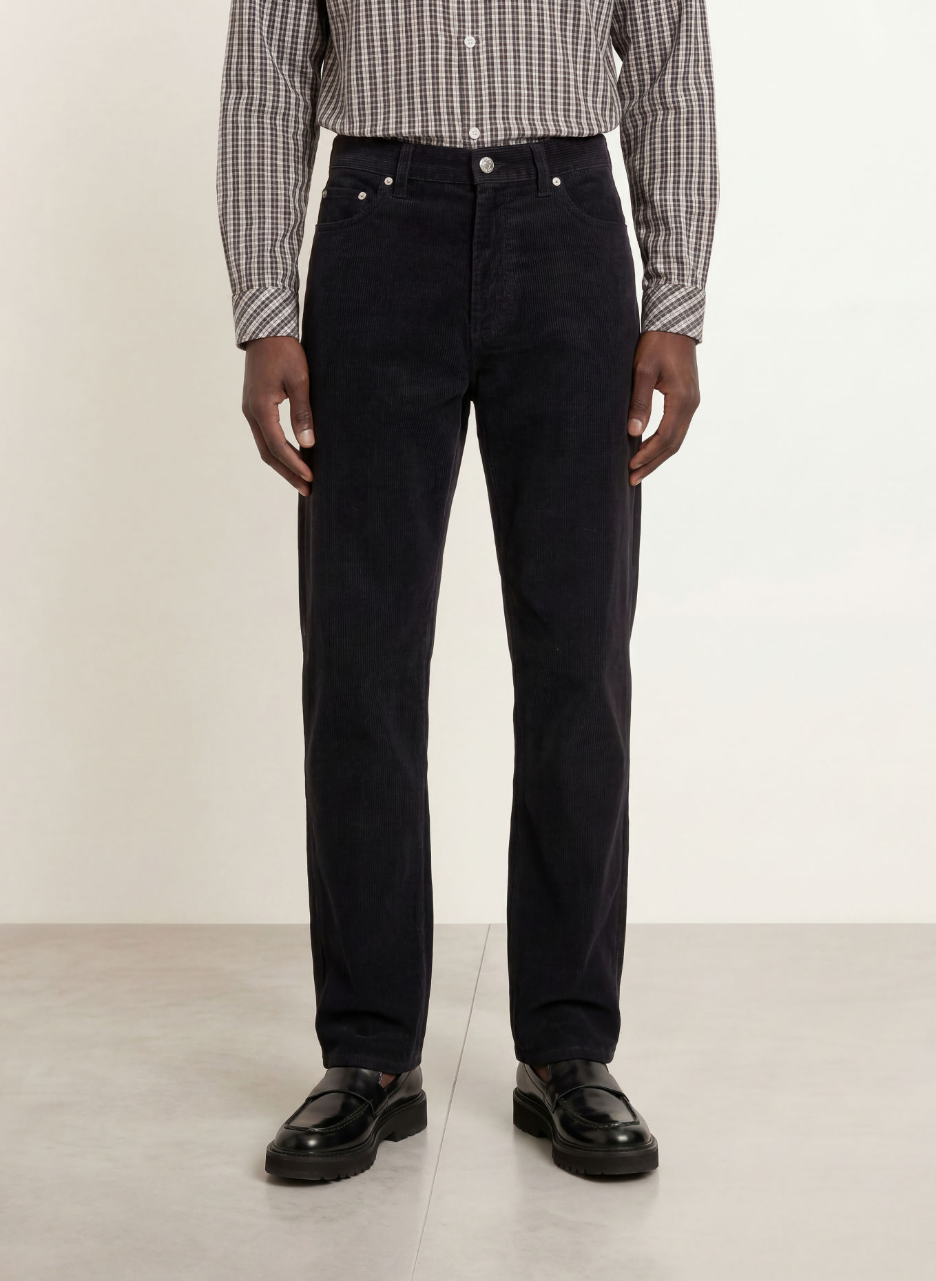 SAMSØE SAMSØE Pantalon en velours côtelé SAEDDIE, coupe régulière: CLR000021 BLACK