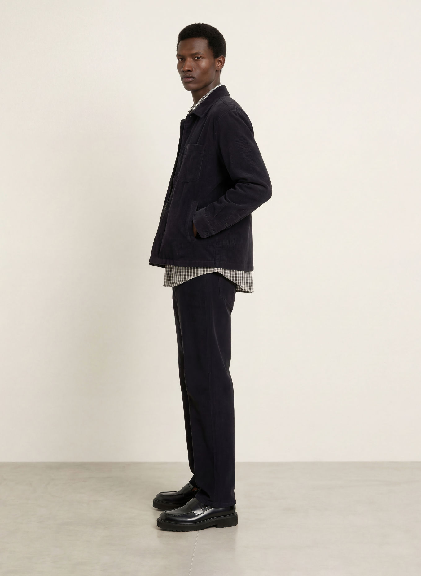 SAMSØE SAMSØE Pantalon en velours côtelé SAEDDIE, coupe régulière: CLR000021 BLACK