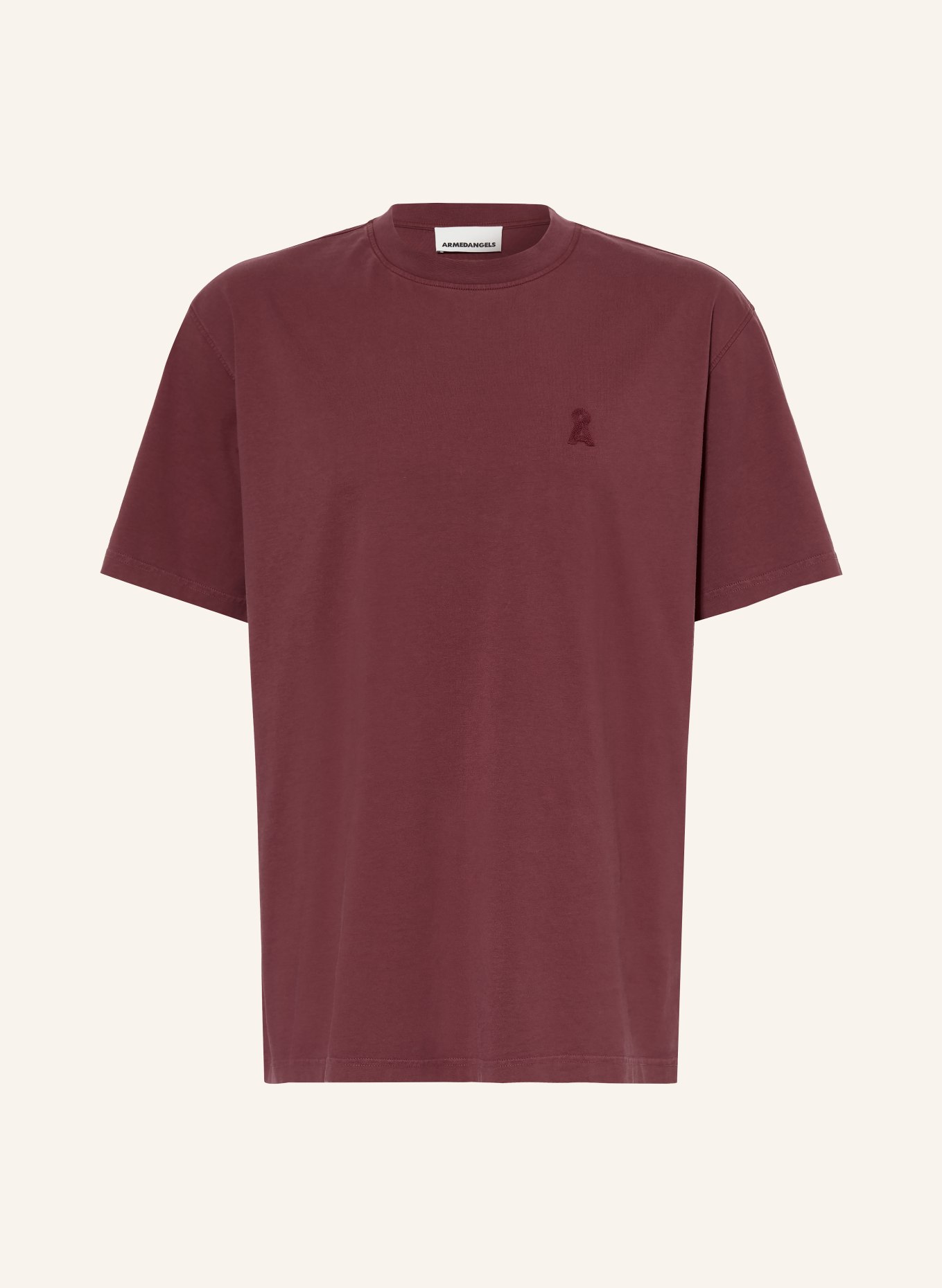 ARMEDANGELS T-shirt MAARKOS: DONKERROOD