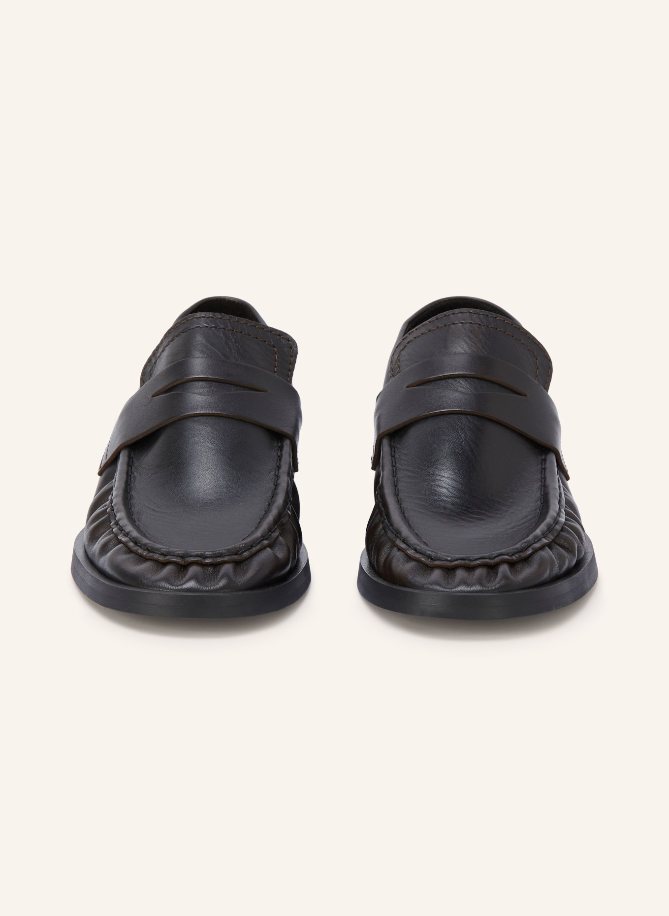 MIISTA Penny-Loafer ZITA: DUNKELBRAUN / SCHWARZ