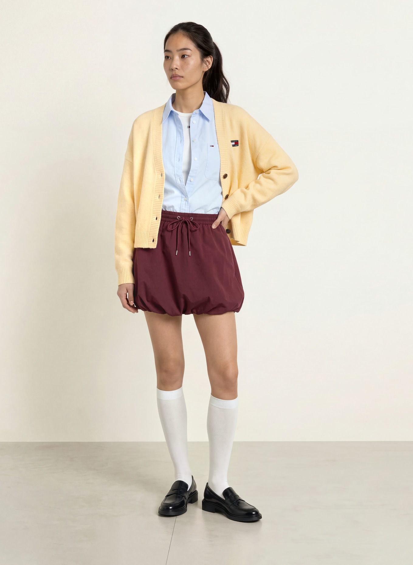 TOMMY JEANS Cardigan: LIGHT YELLOW