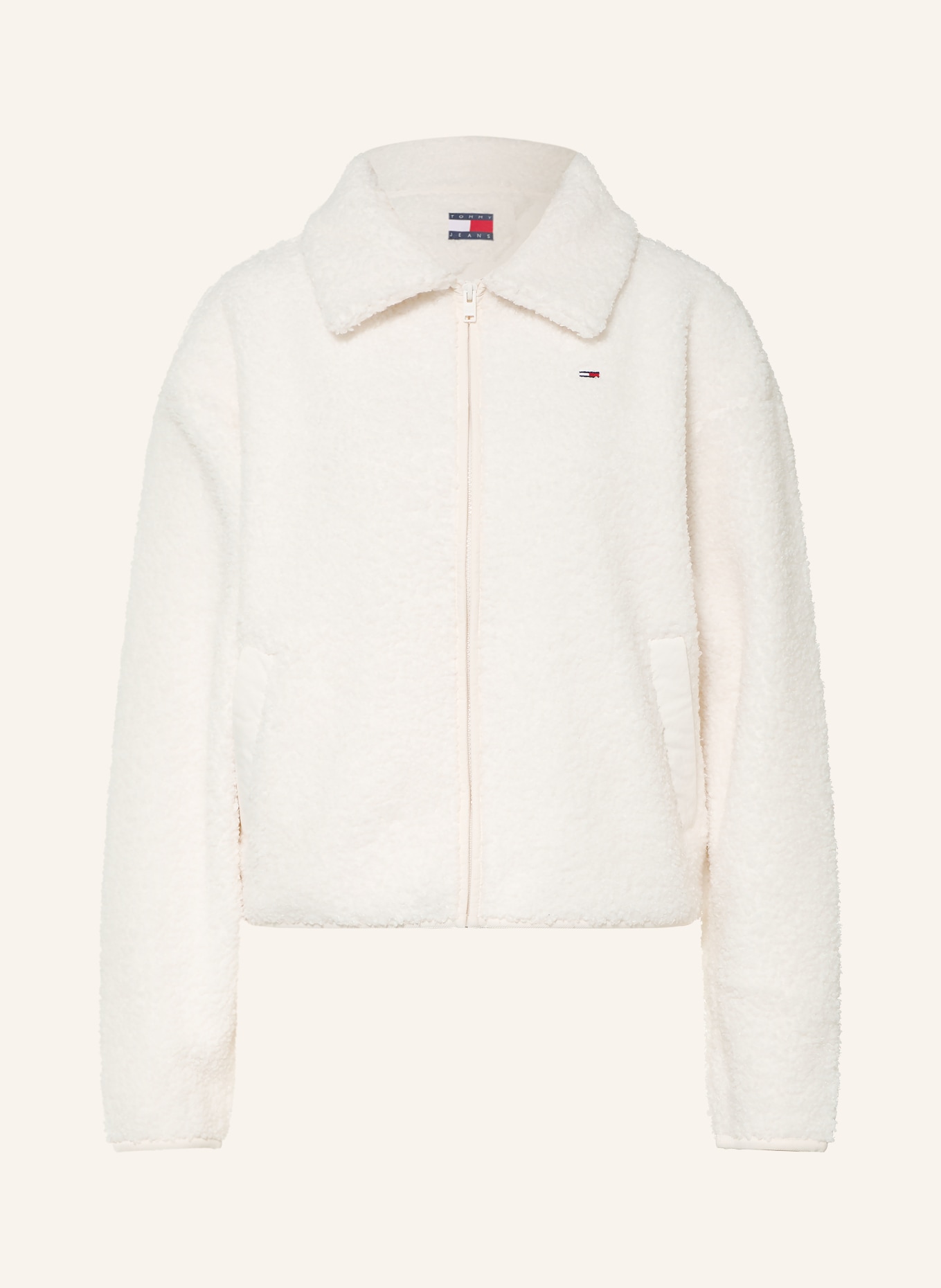 TOMMY JEANS Plush Jacket: ECRU