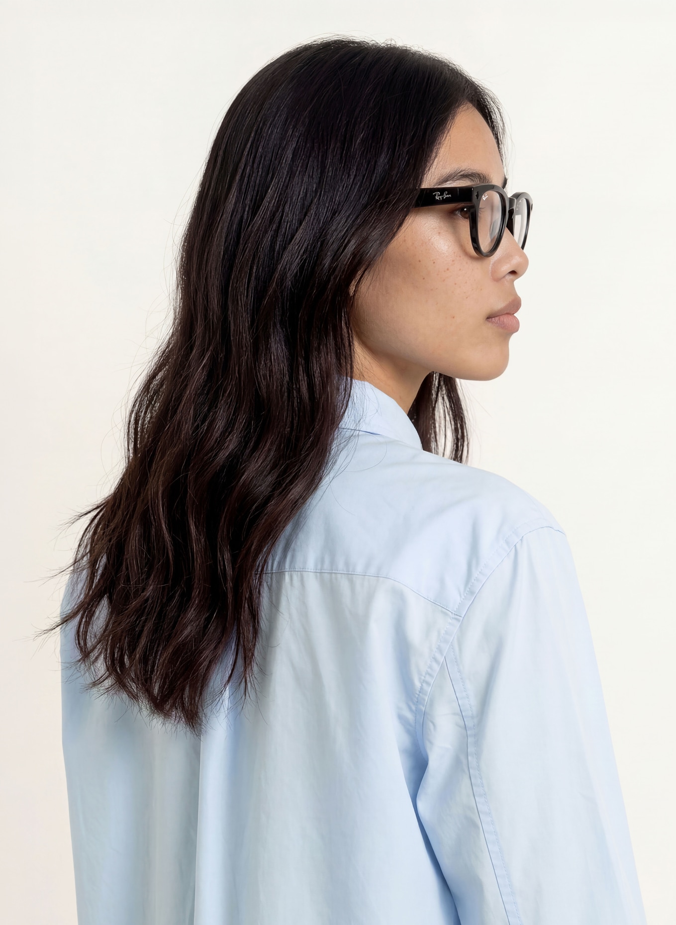 TOMMY JEANS Overhemdblouse: LICHTBLAUW