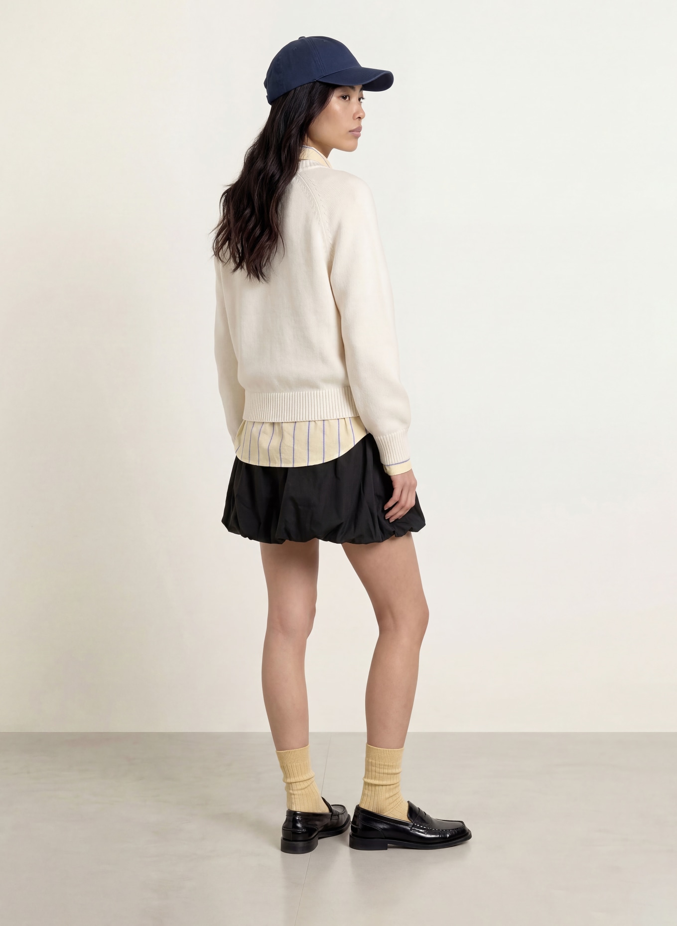 TOMMY JEANS Sweater: ECRU / RED / DARK BLUE