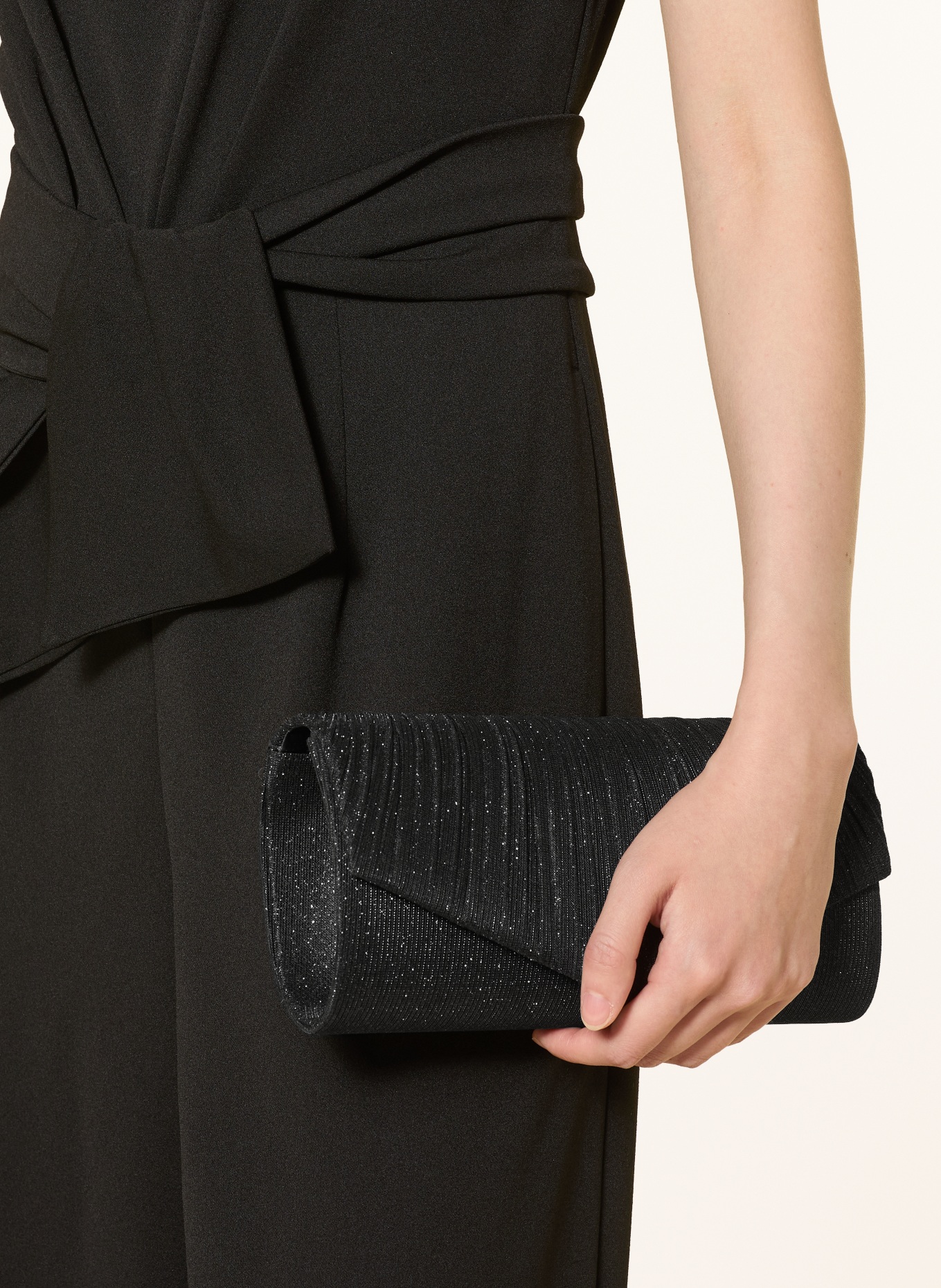Vera Mont Clutch mit Glitzergarn: SCHWARZ