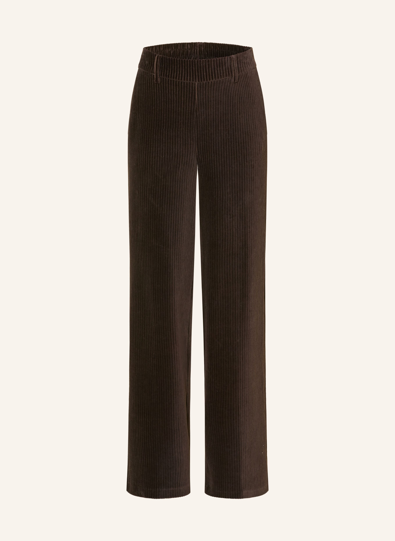 MILANO ITALY Marlene-broek van corduroy: MARRON FONCÉ
