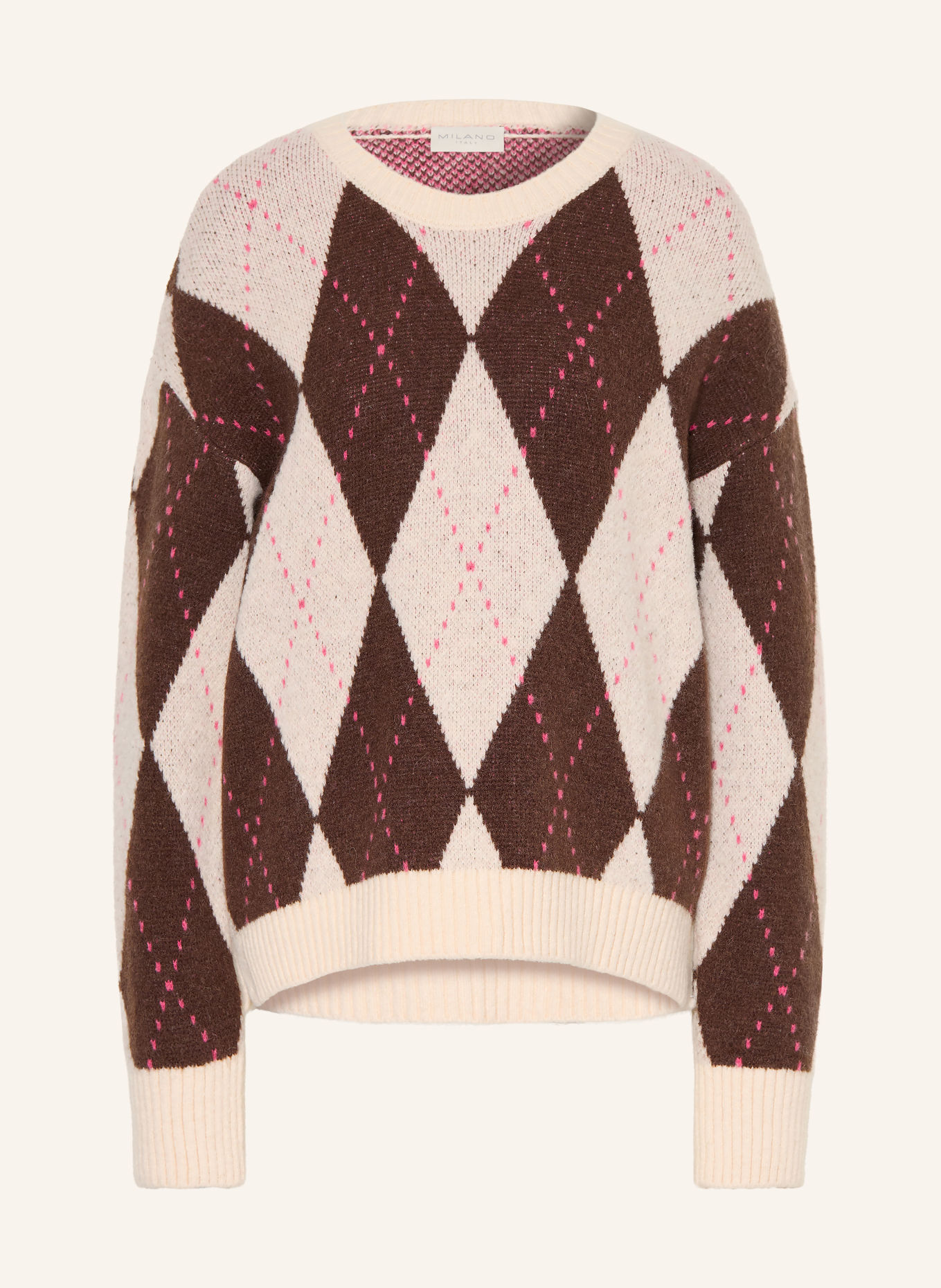 MILANO ITALY Trøjer: MØRKEBRUN / ROSA / BEIGE