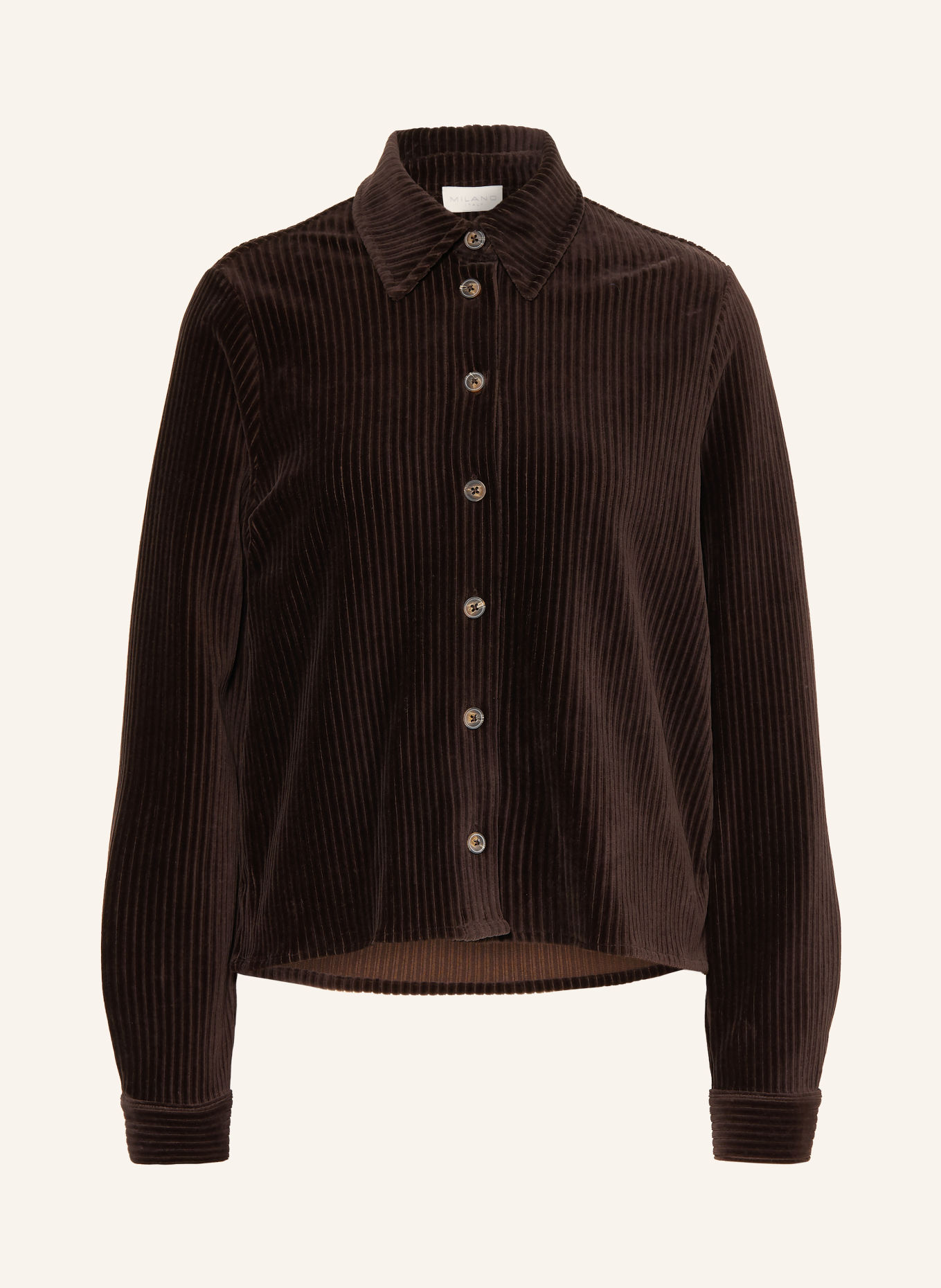 MILANO ITALY Hemdbluse aus Cord: DUNKELBRAUN