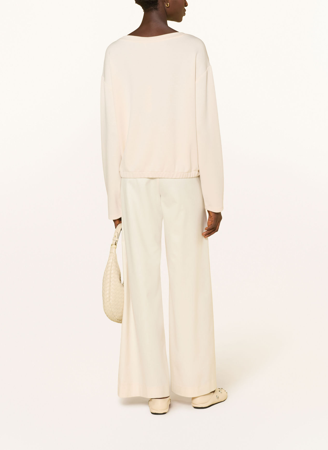 MILANO ITALY Sweatshirt med pailletter: CREME / BEIGE