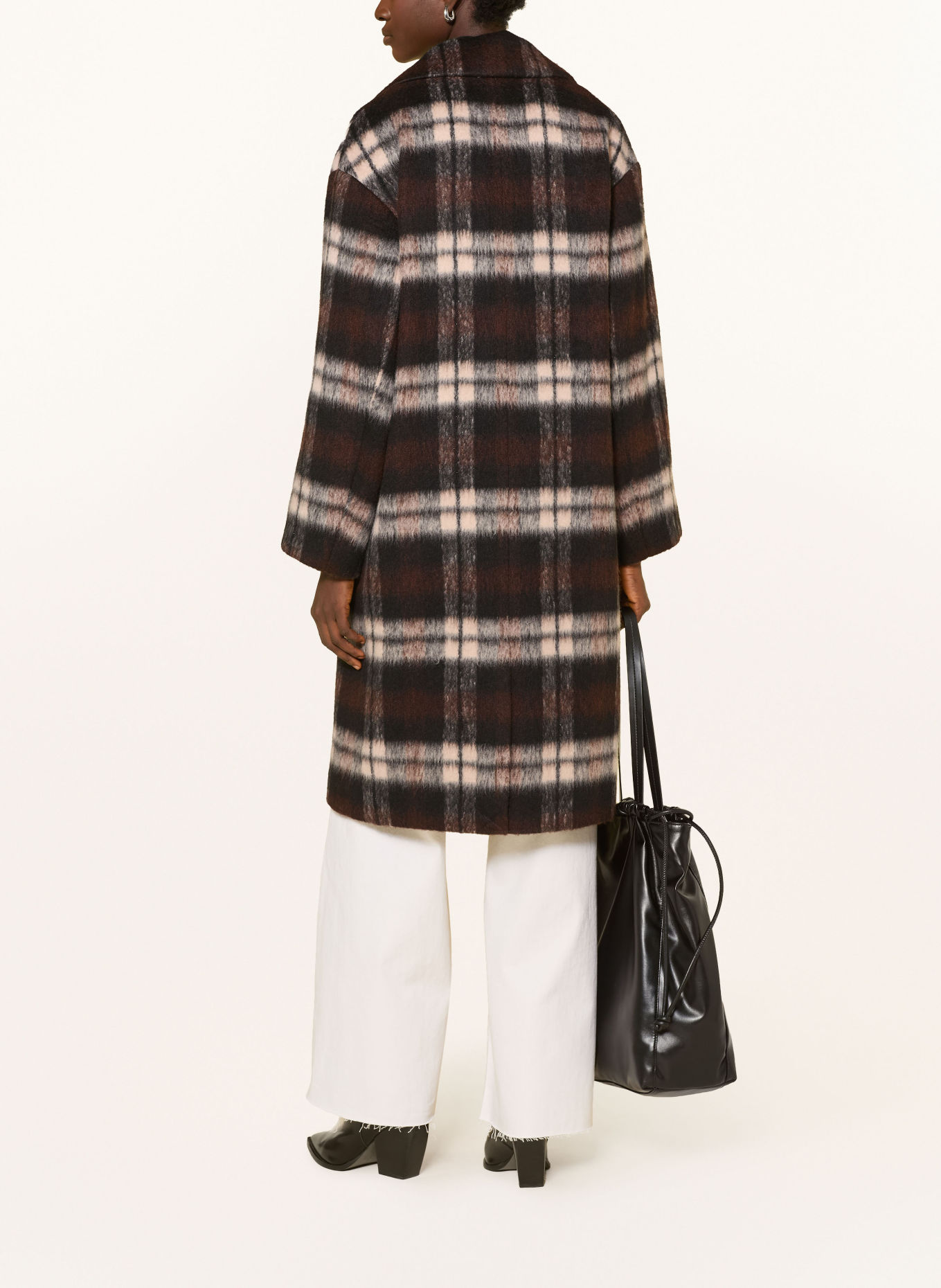MILANO ITALY Manteau: MARRON FONCÉ / BEIGE / NOIR