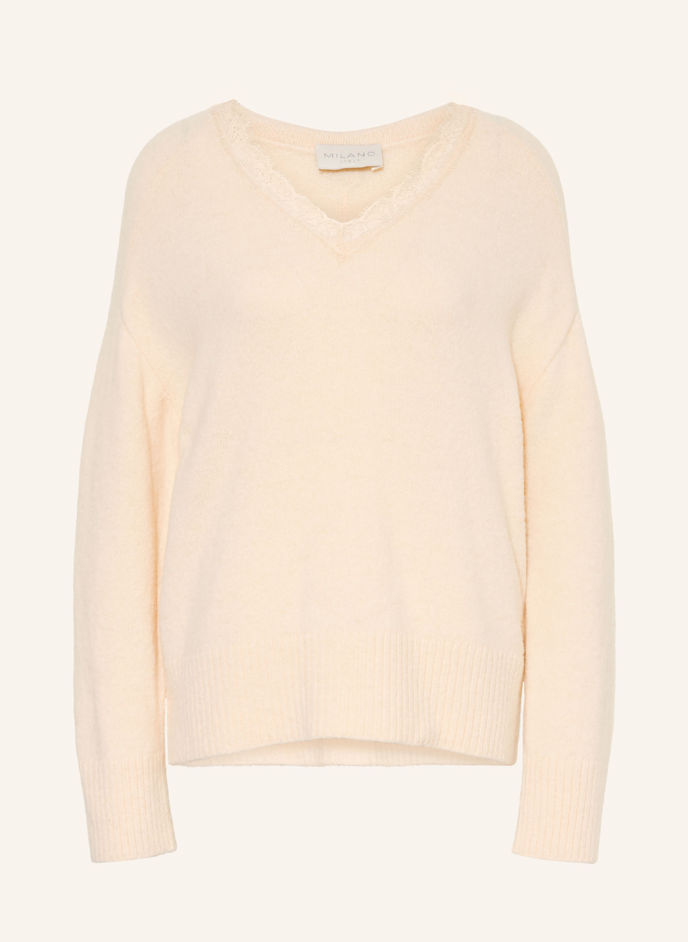 MILANO ITALY Pullover mit Spitze: CREME