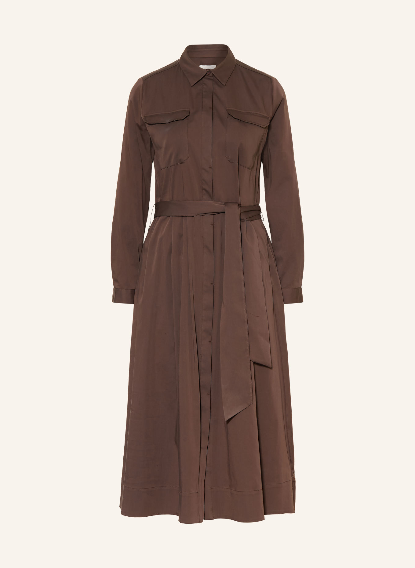 MILANO ITALY Shirt dress: DARK BROWN