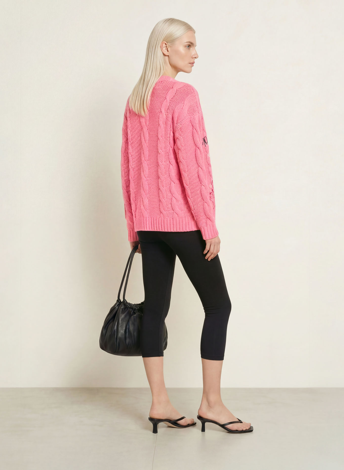 MILANO ITALY Cardigan: PINK / CREAM / DARK BLUE