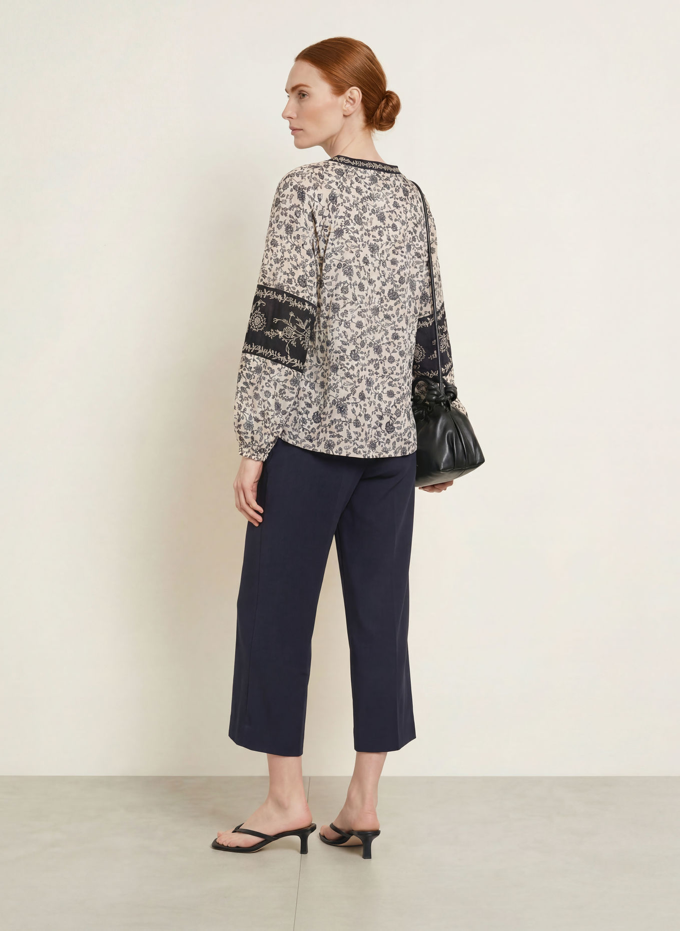 MILANO ITALY Blouse: ÉCRU / NOIR