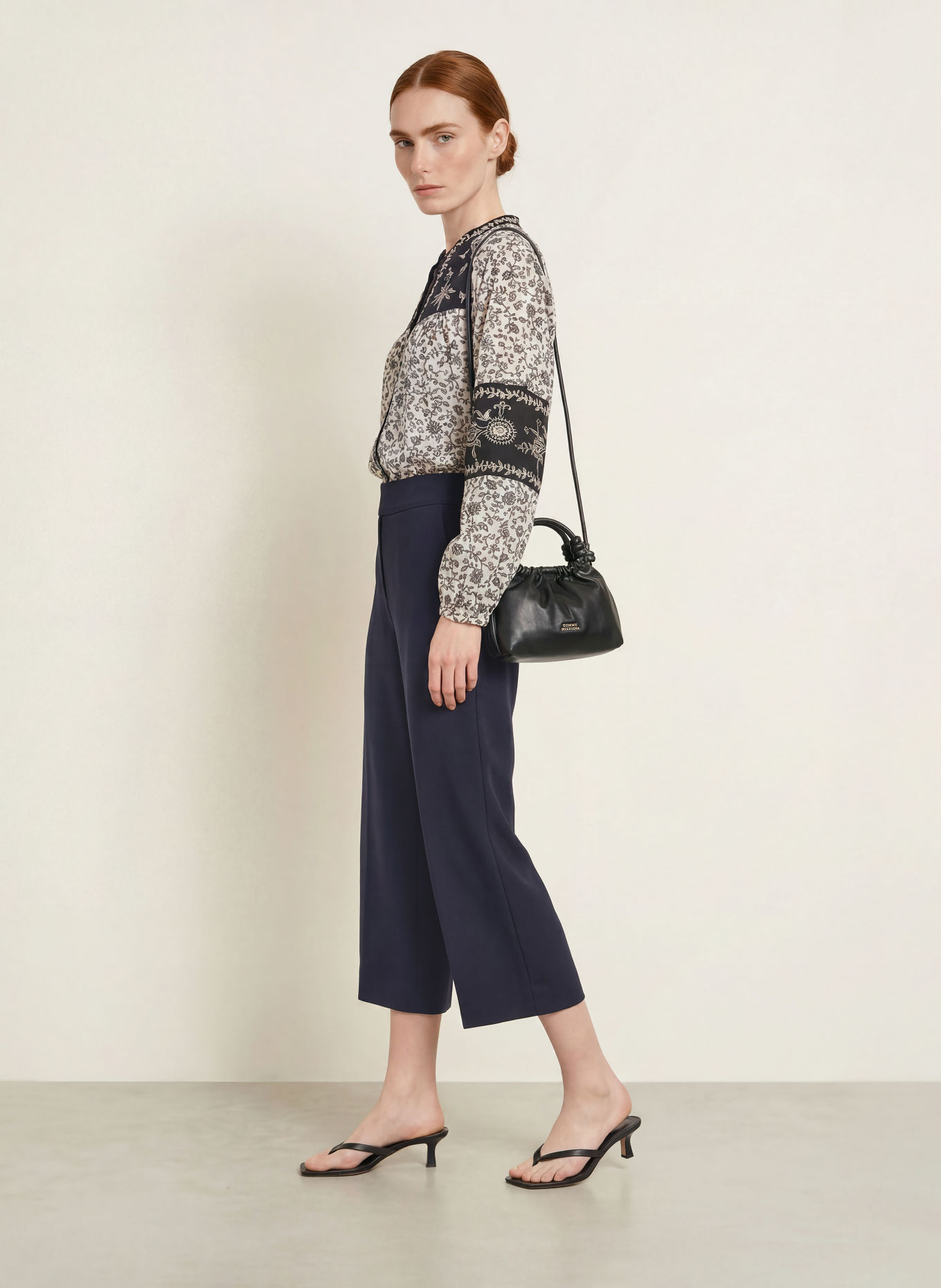 MILANO ITALY Blouse: ÉCRU / NOIR