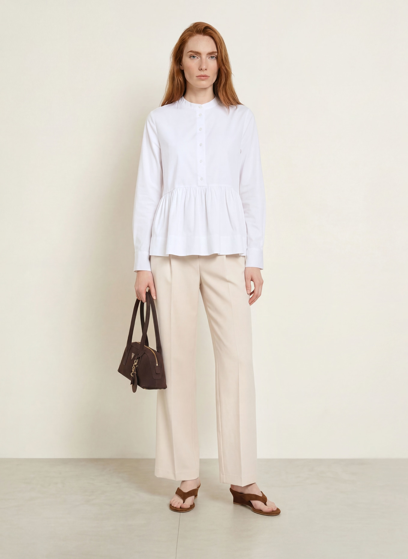 MILANO ITALY Chemisier: BLANC
