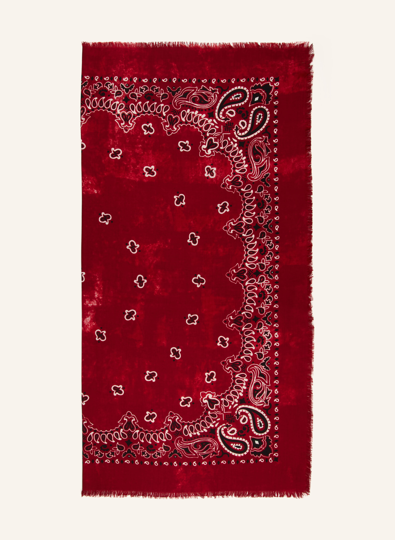 destin Scarf: DARK RED / WHITE / BLACK