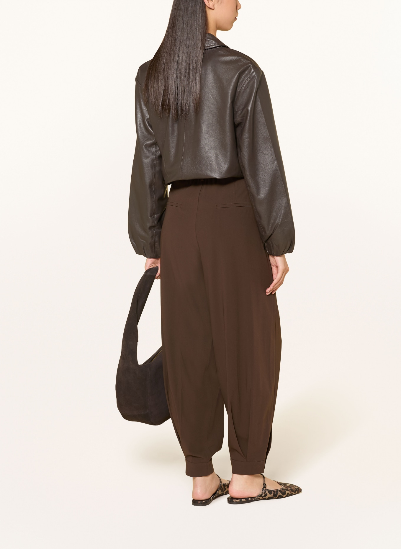 MAC 7/8-length pants BALLOON: DARK BROWN