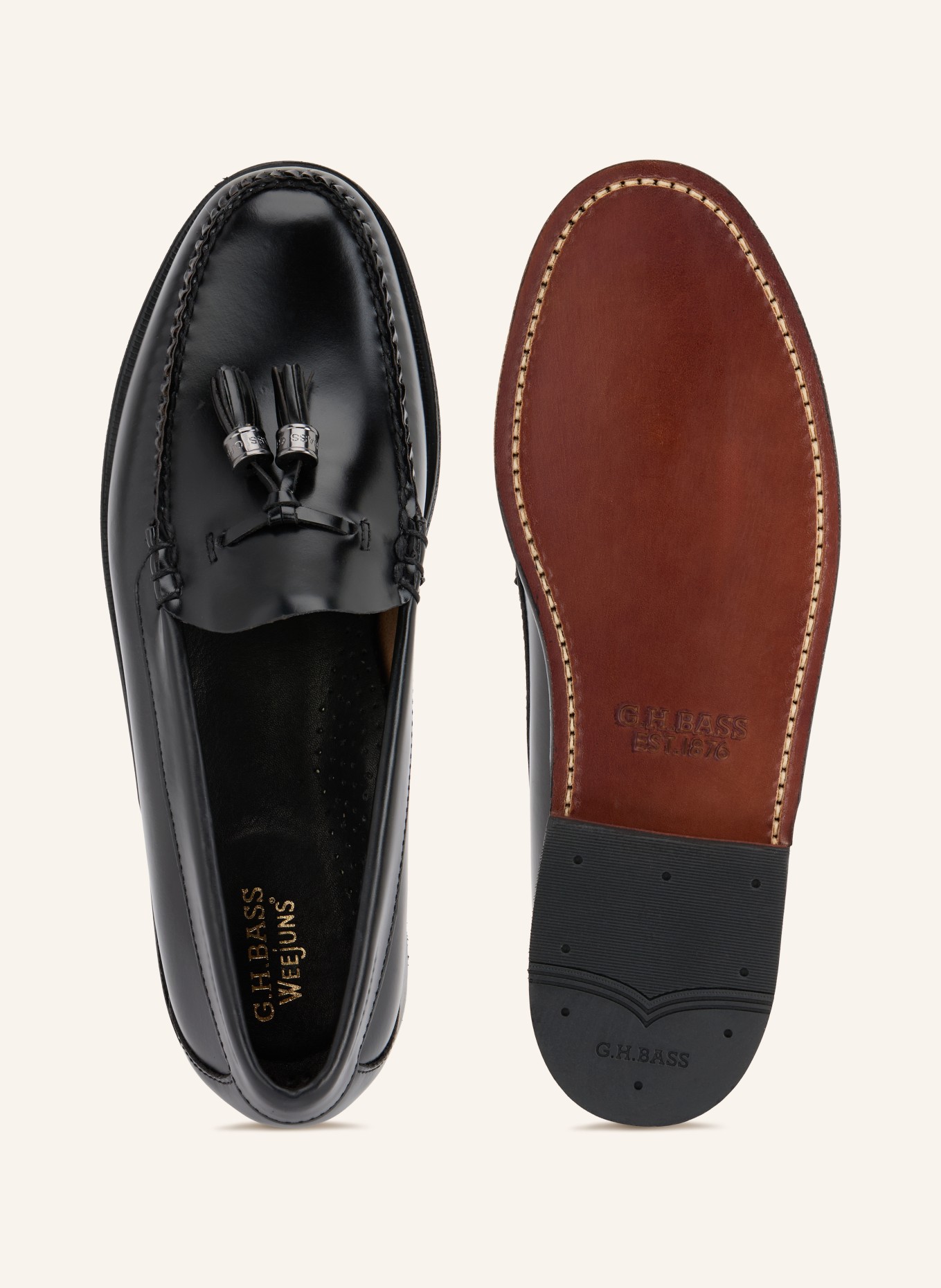 G.H.Bass Loafers WEEJUN HERITAGE: ZWART