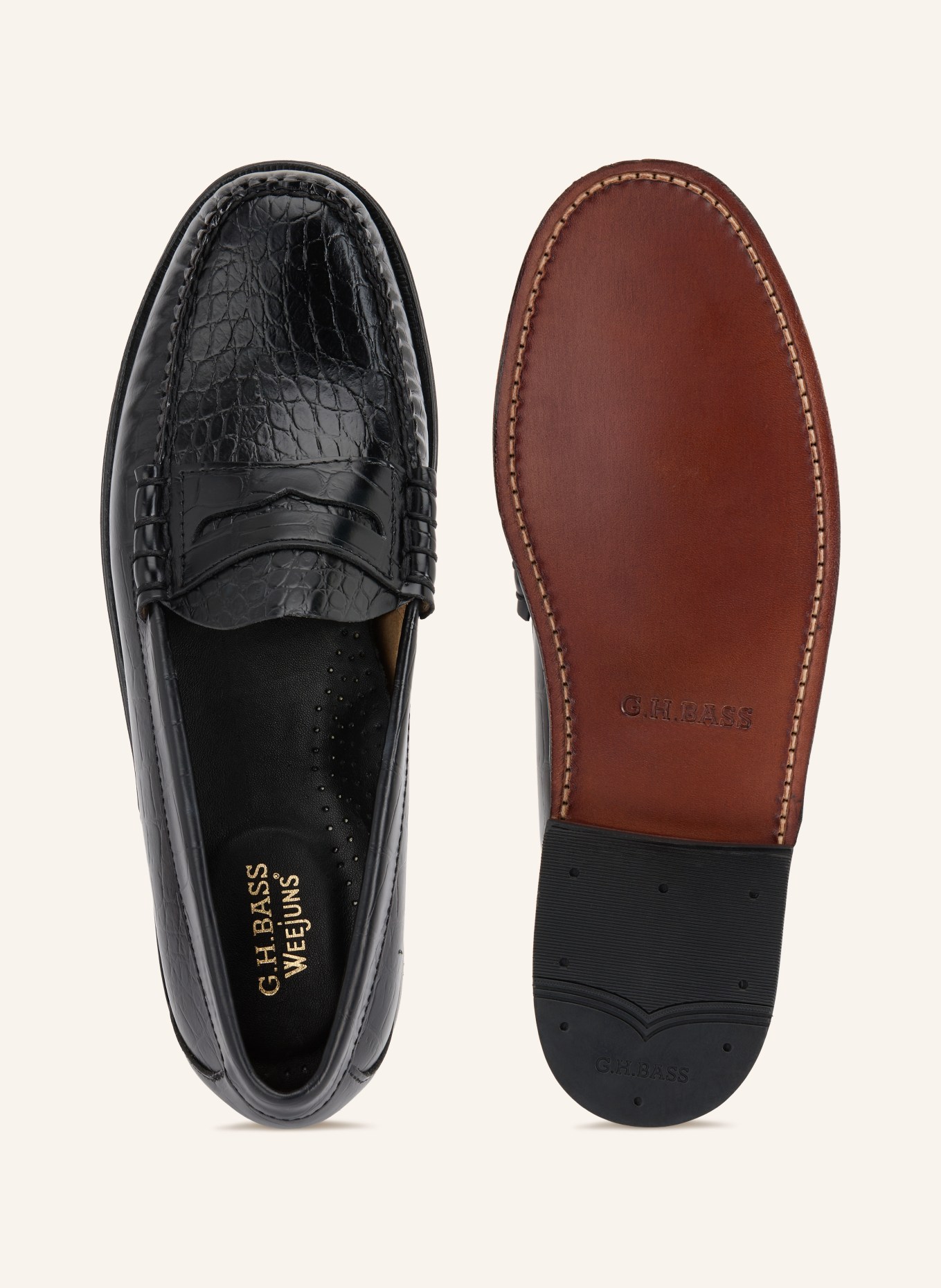 G.H.Bass Pennyloafer WEEJUN HERITAGE: ZWART