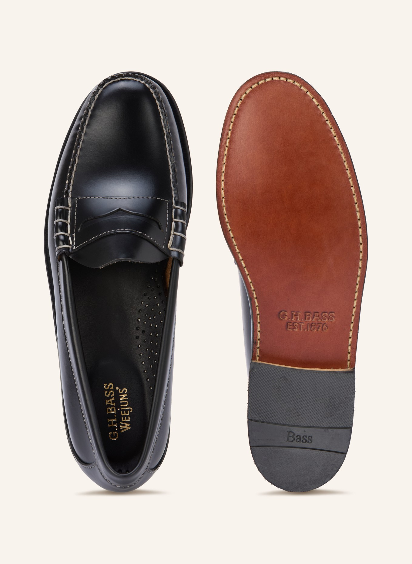 G.H.Bass Pennyloafer WEEJUN HERITAGE: ZWART