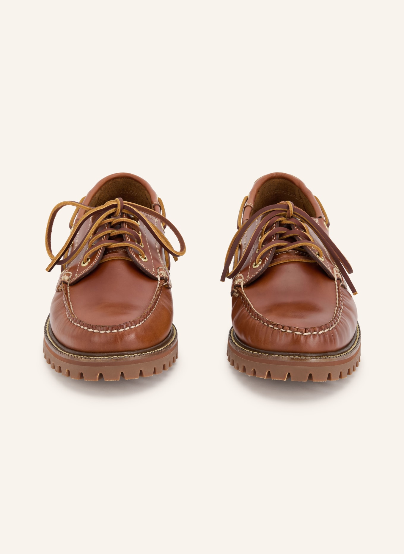 G.H.Bass RANGER MOC Boat Shoes: COGNAC / GOLD