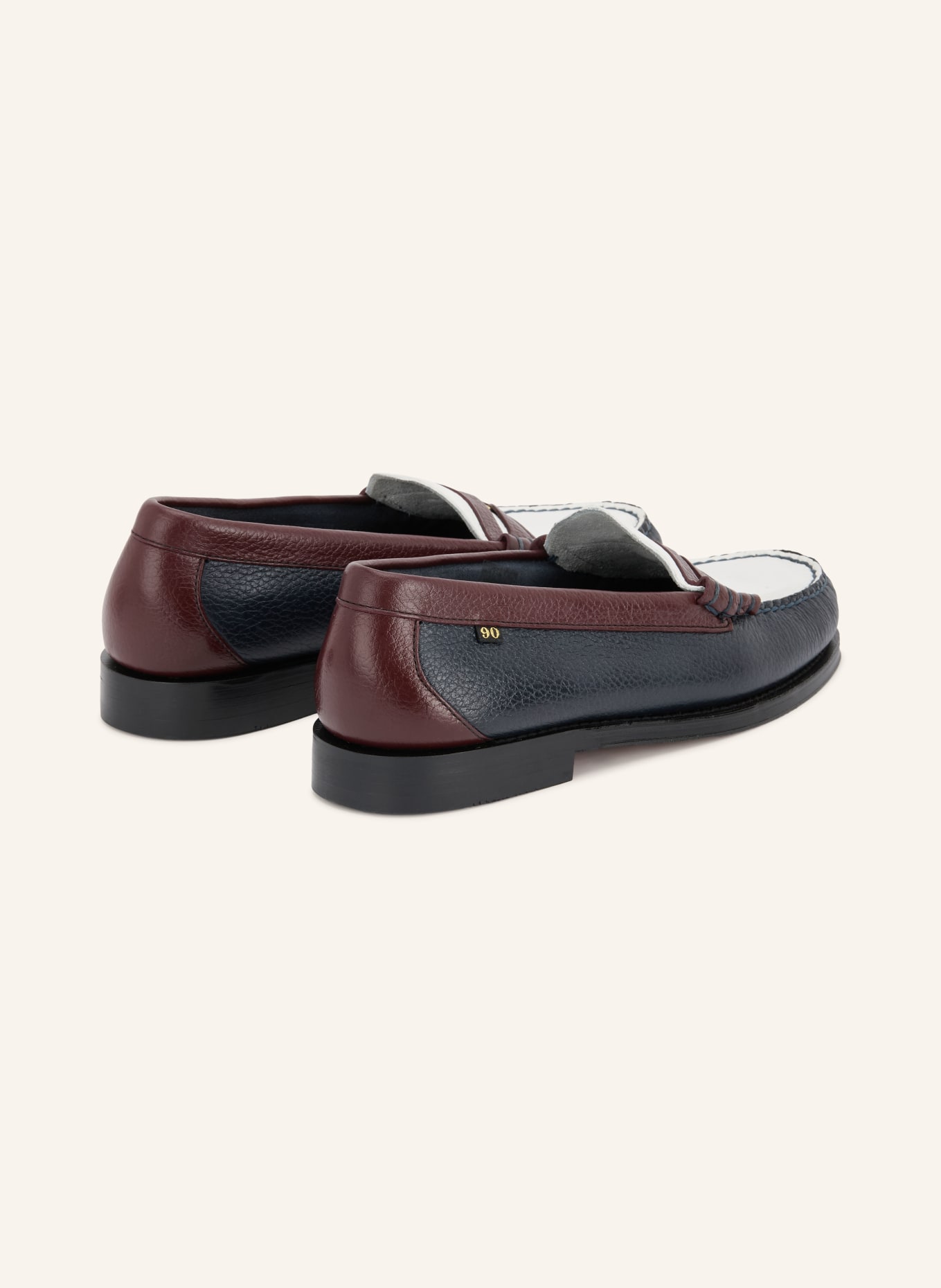 G.H.Bass Pennyloafers WEEJUN HERITAGE: DONKERBLAUW / DONKERROOD / WIT
