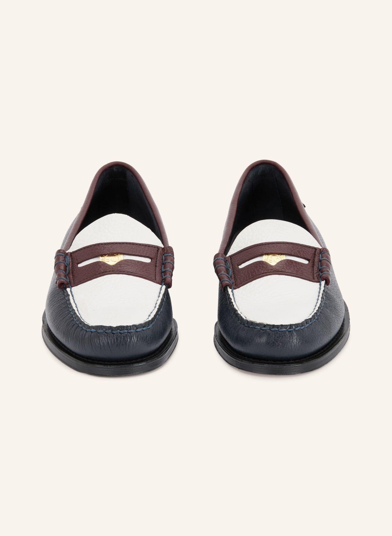 G.H.Bass Pennyloafers WEEJUN HERITAGE: DONKERBLAUW / DONKERROOD / WIT