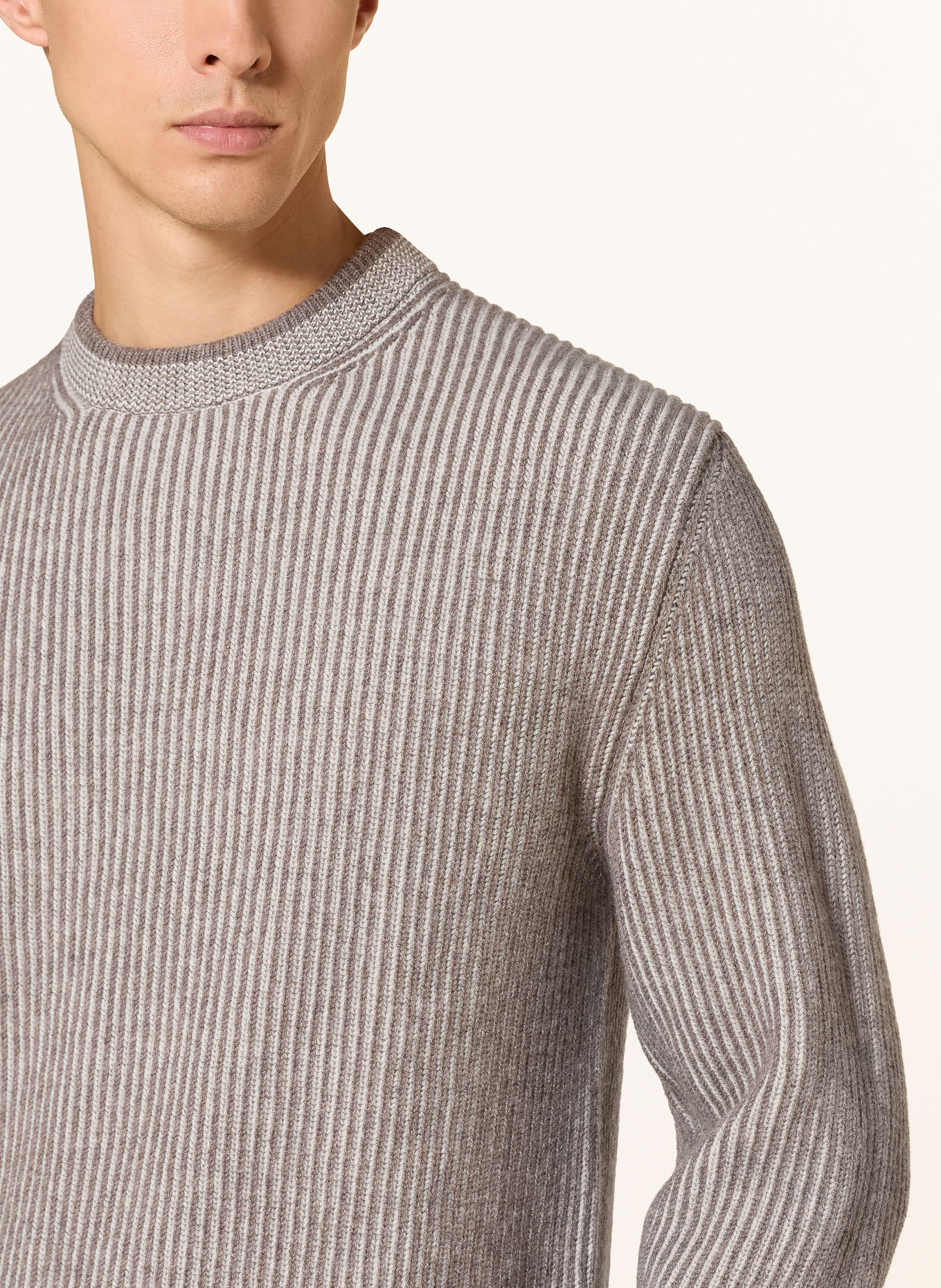 PAUL & SHARK Sweater: TAUPE / ECRU