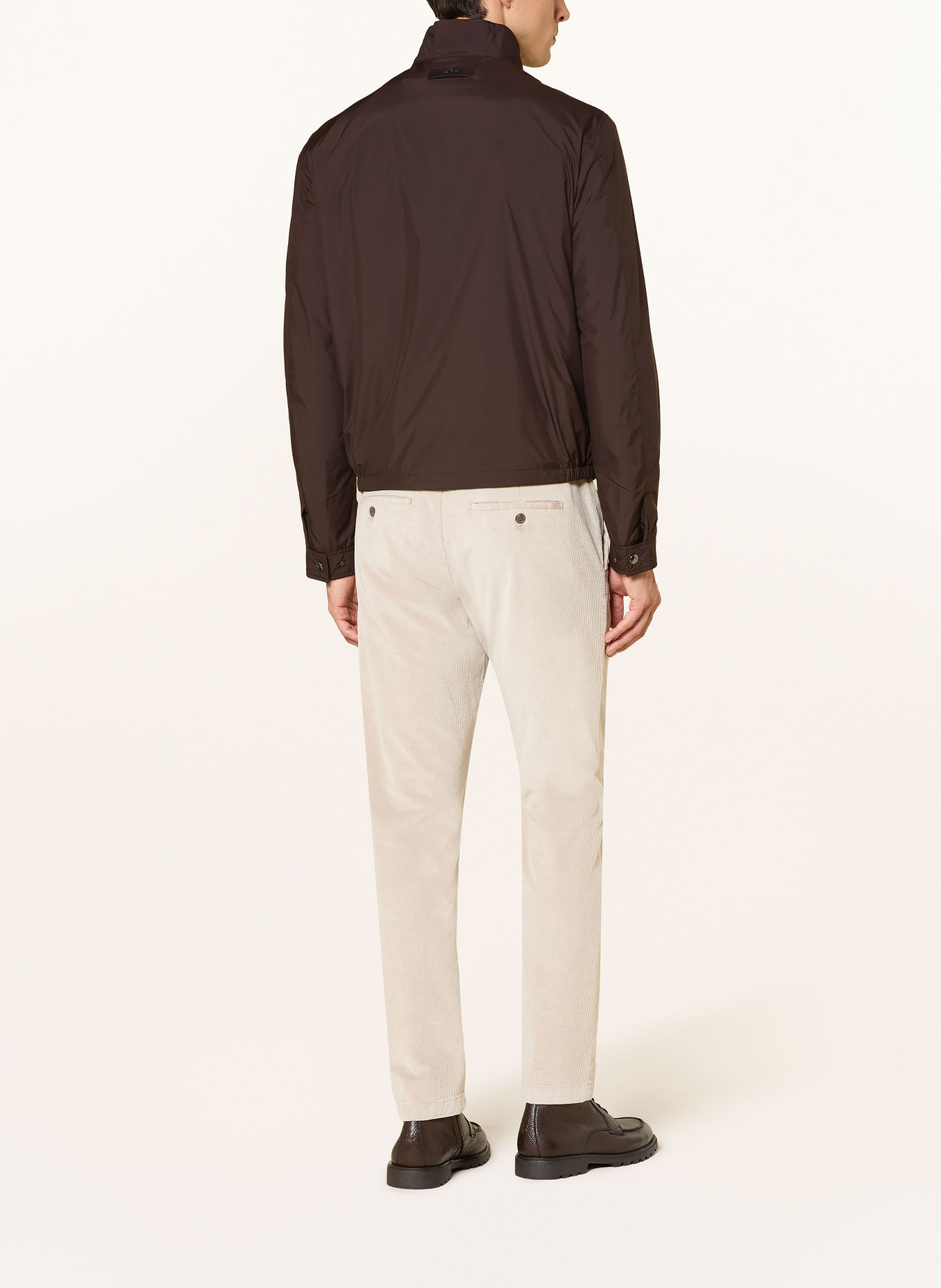 PAUL & SHARK Bomber jacket: DARK BROWN / BROWN / WHITE