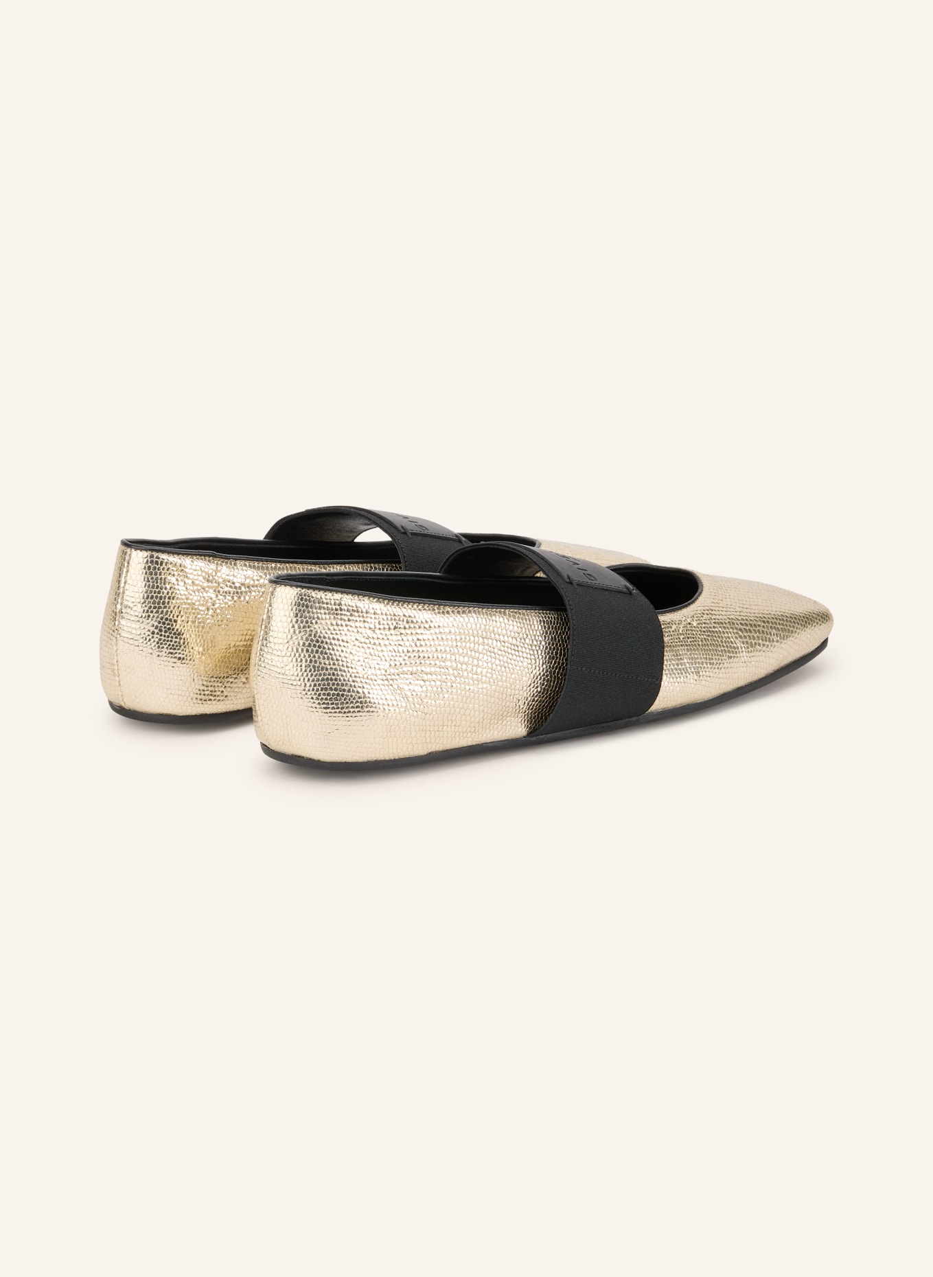 GIVENCHY Mary-Jane ballerinas: GOLD / BLACK