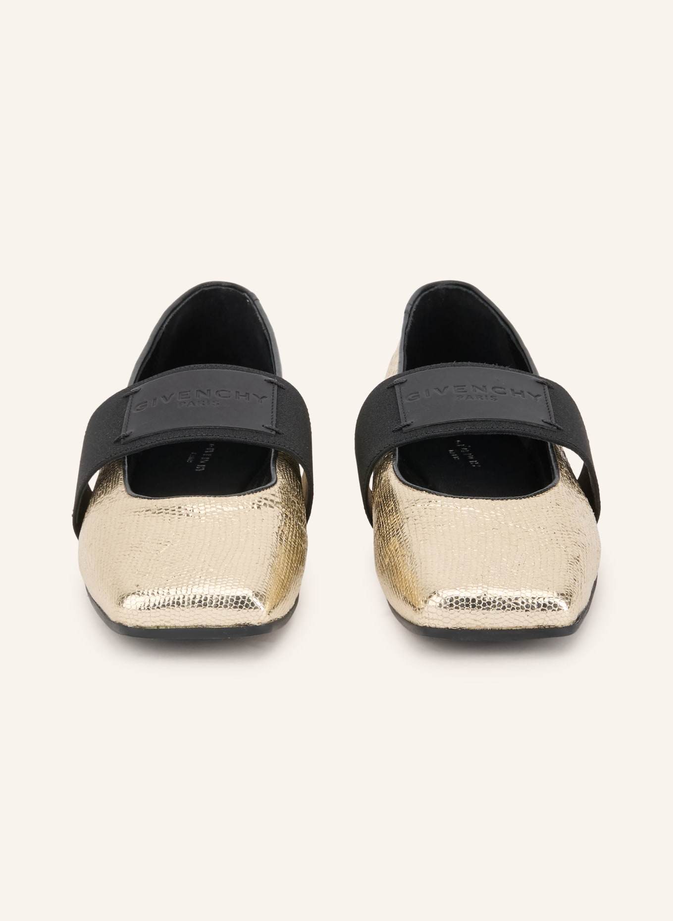 GIVENCHY Mary-Jane ballerinas: GOLD / BLACK