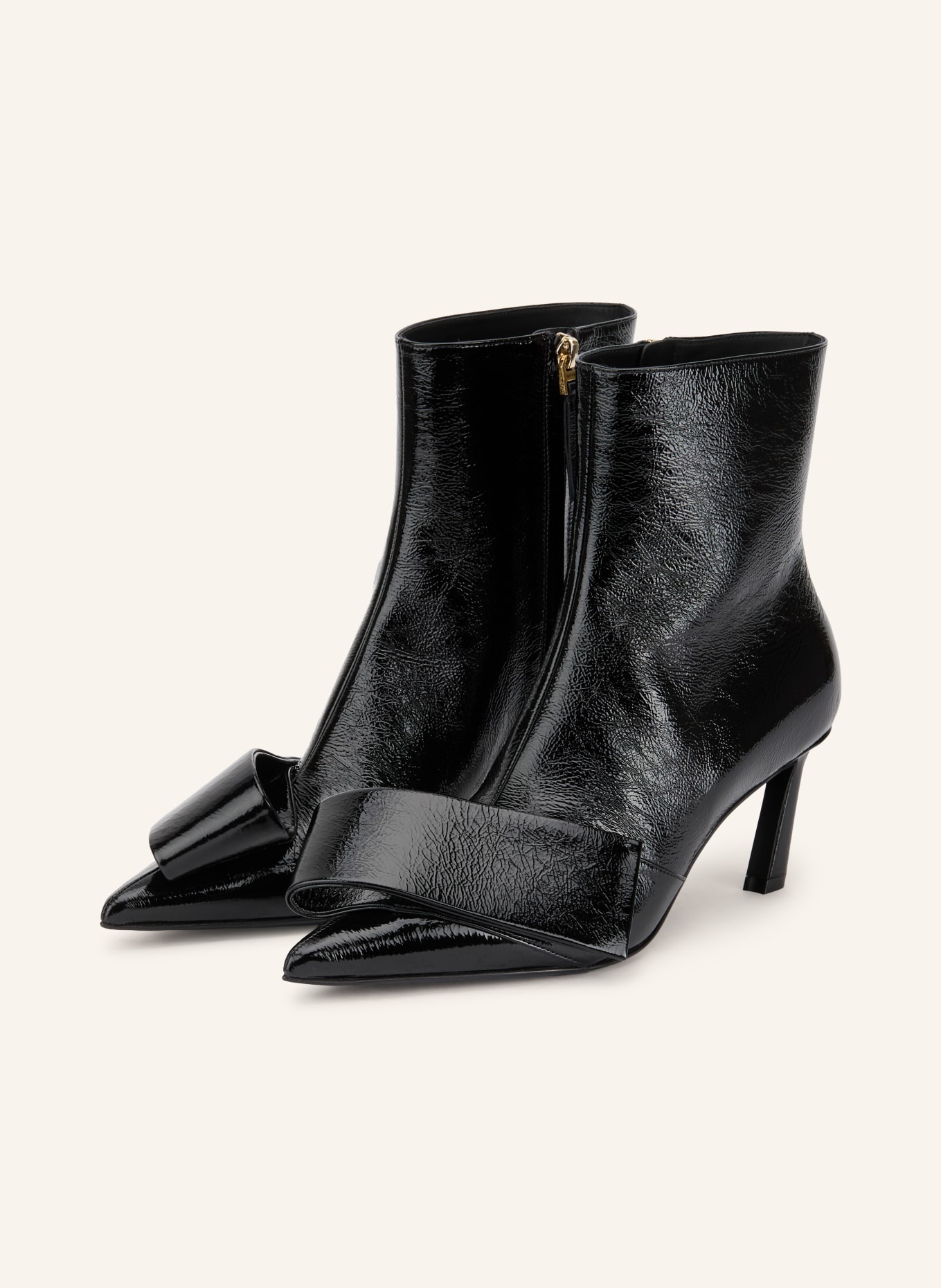 GIVENCHY Lakované kotníkové boty: ČERNÁ