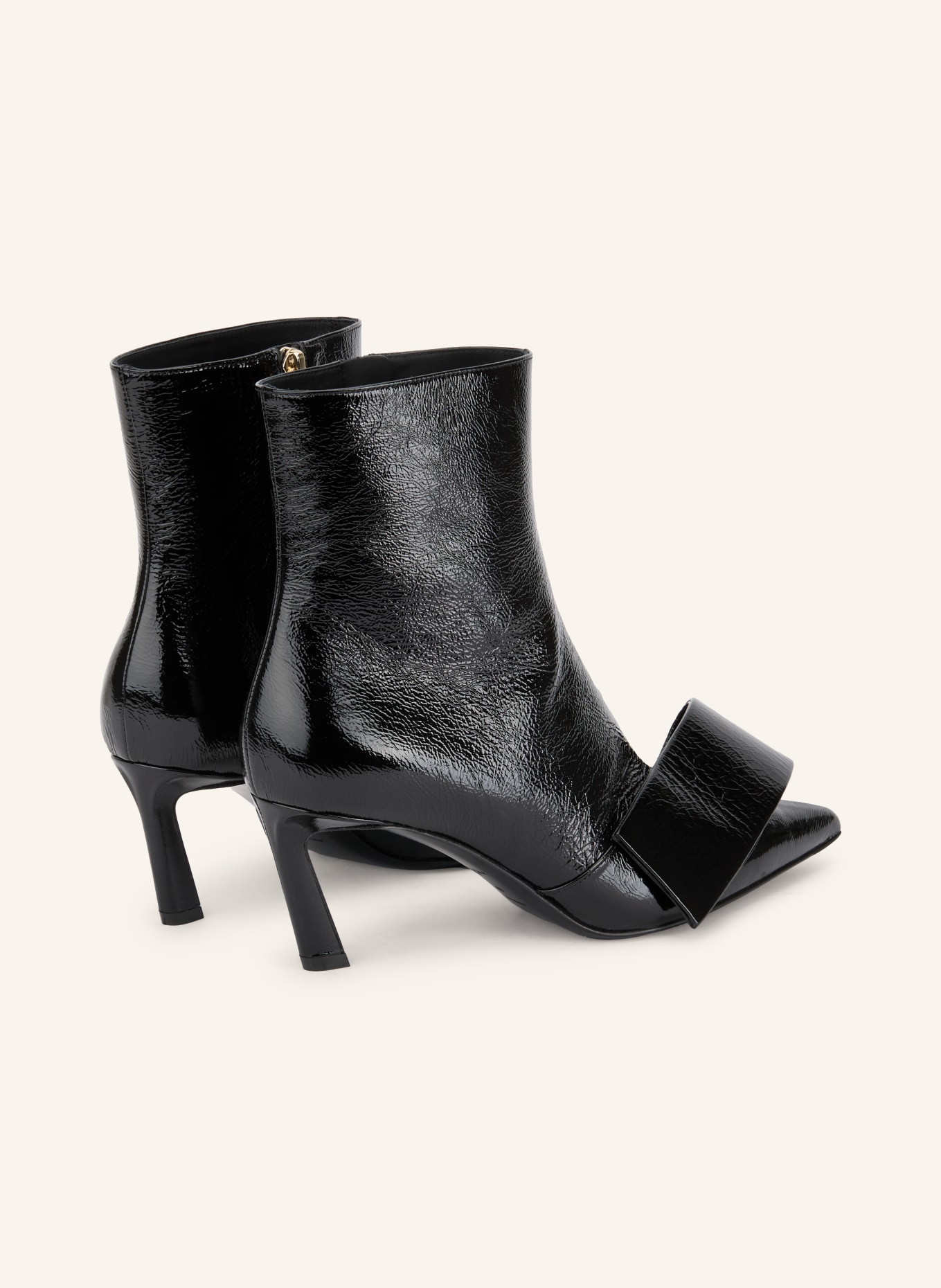 GIVENCHY Lakované kotníkové boty: ČERNÁ