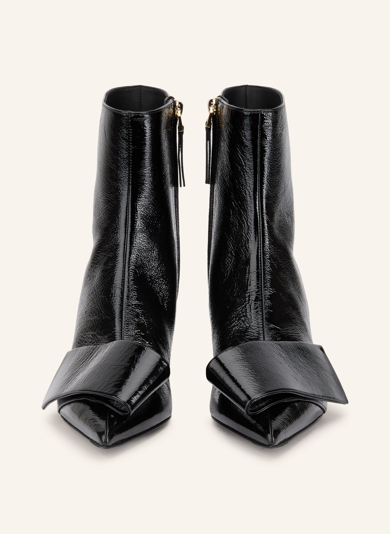 GIVENCHY Lakované kotníkové boty: ČERNÁ