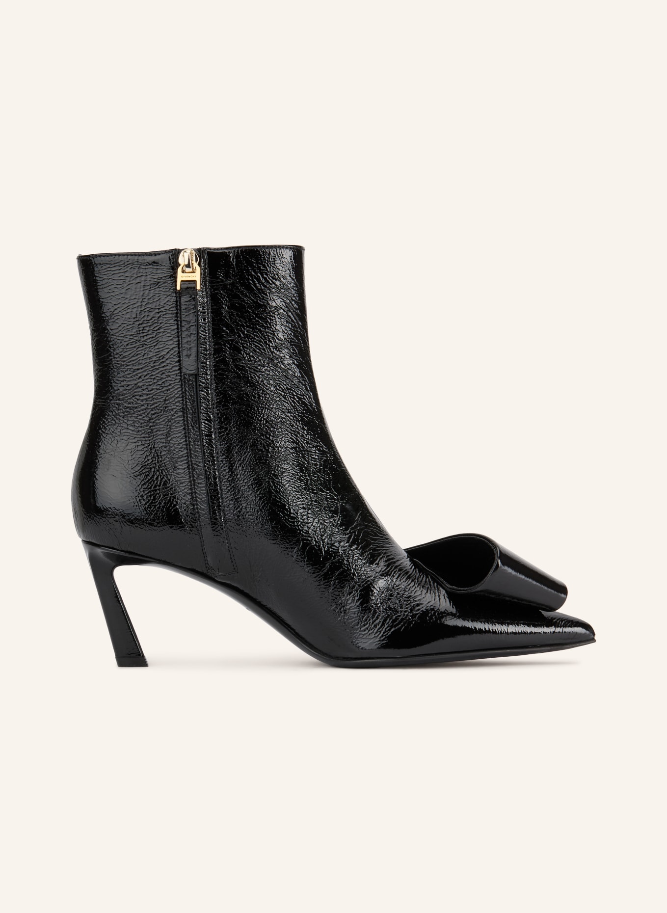 GIVENCHY Lakované kotníkové boty: ČERNÁ