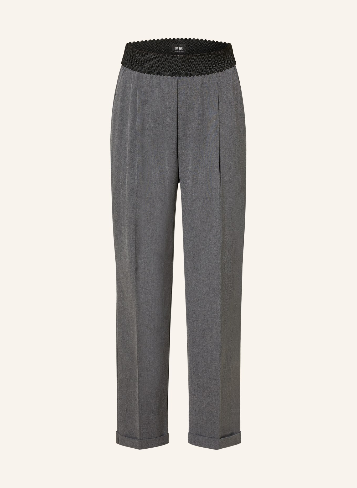 MAC 7/8-length trousers: GRAY / BLACK