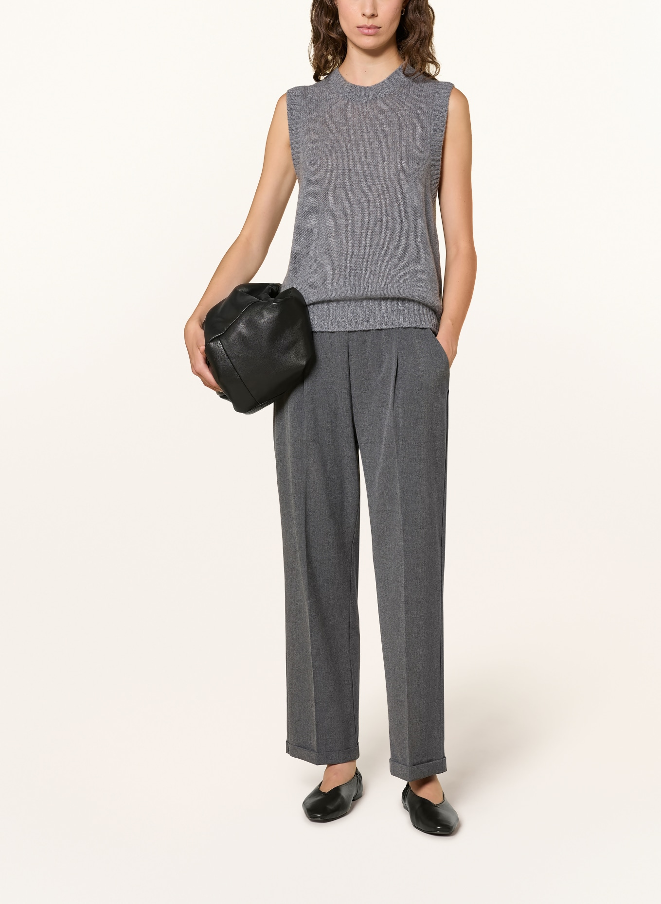 MAC 7/8-length trousers: GRAY / BLACK