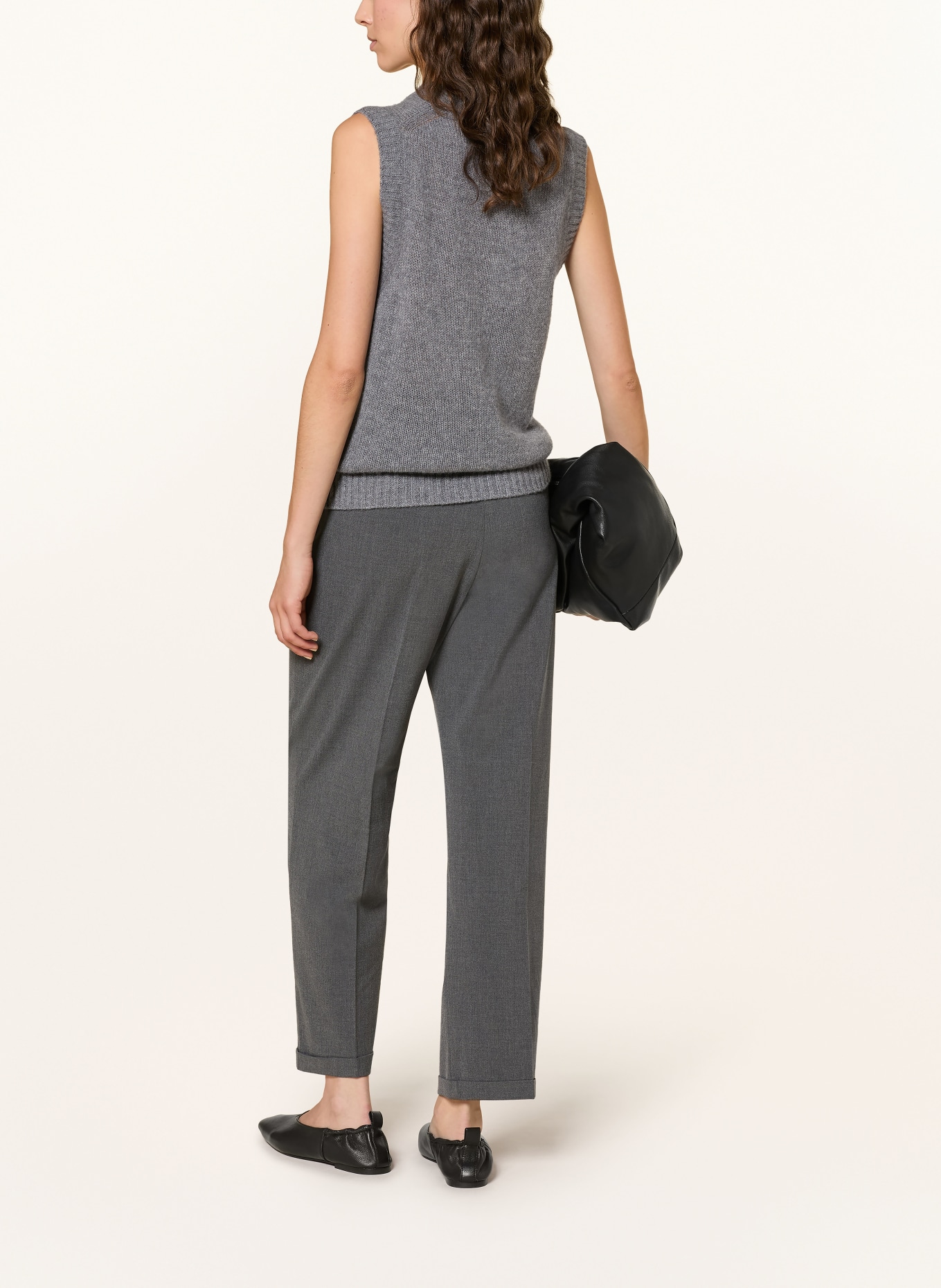 MAC 7/8-length trousers: GRAY / BLACK