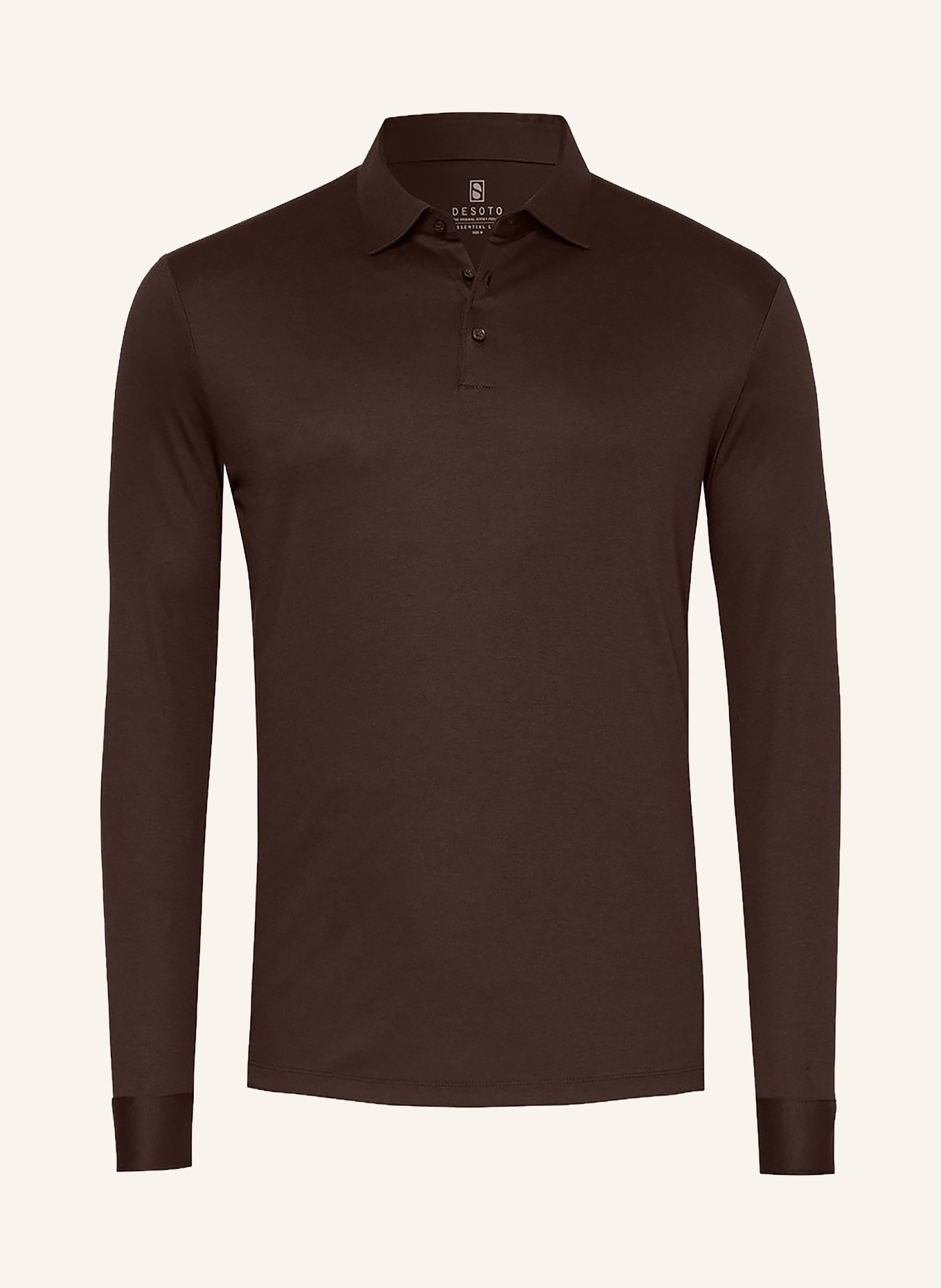 DESOTO Jersey-Poloshirt: DUNKELBRAUN