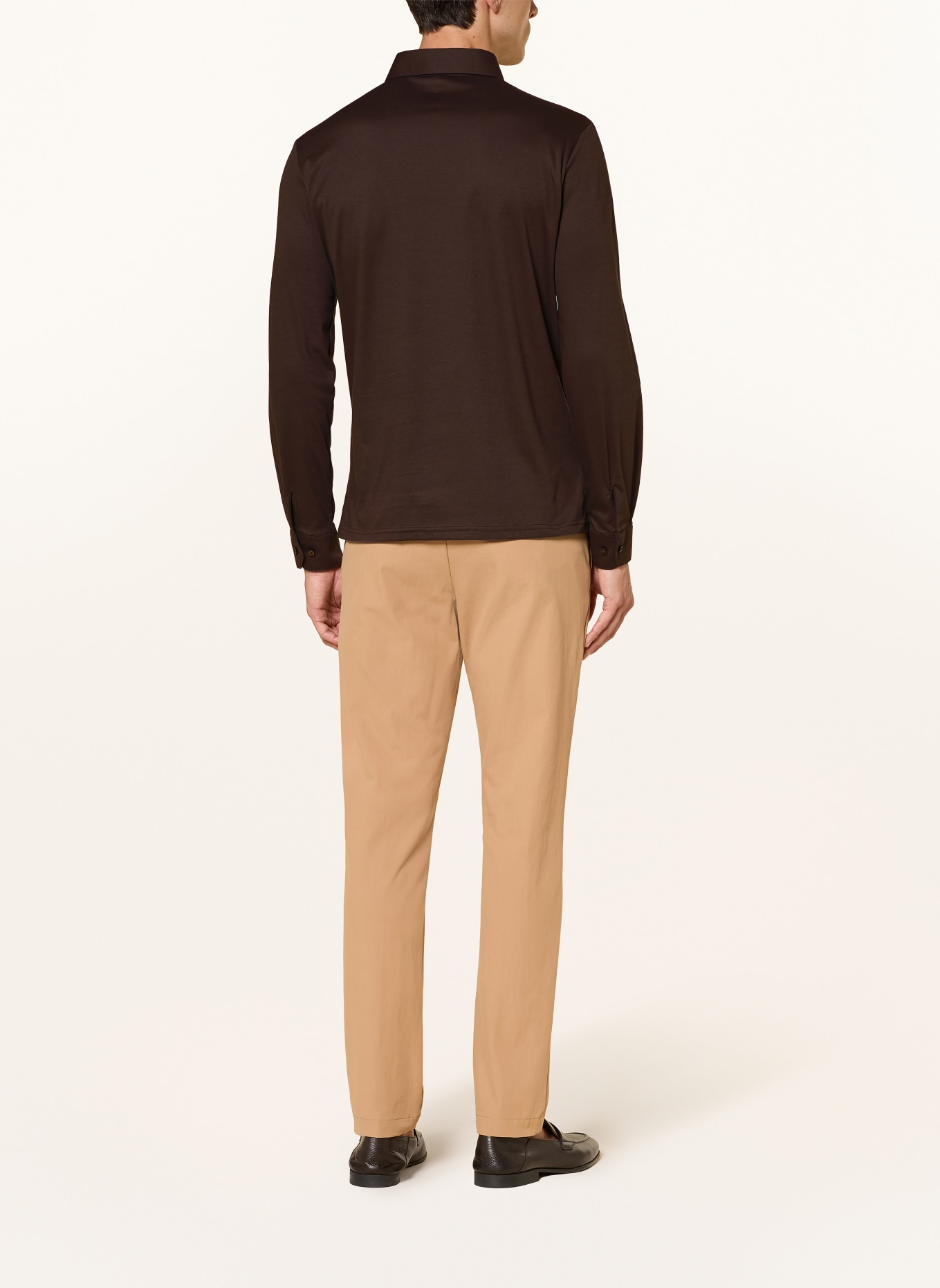 DESOTO Jersey-Poloshirt: DUNKELBRAUN