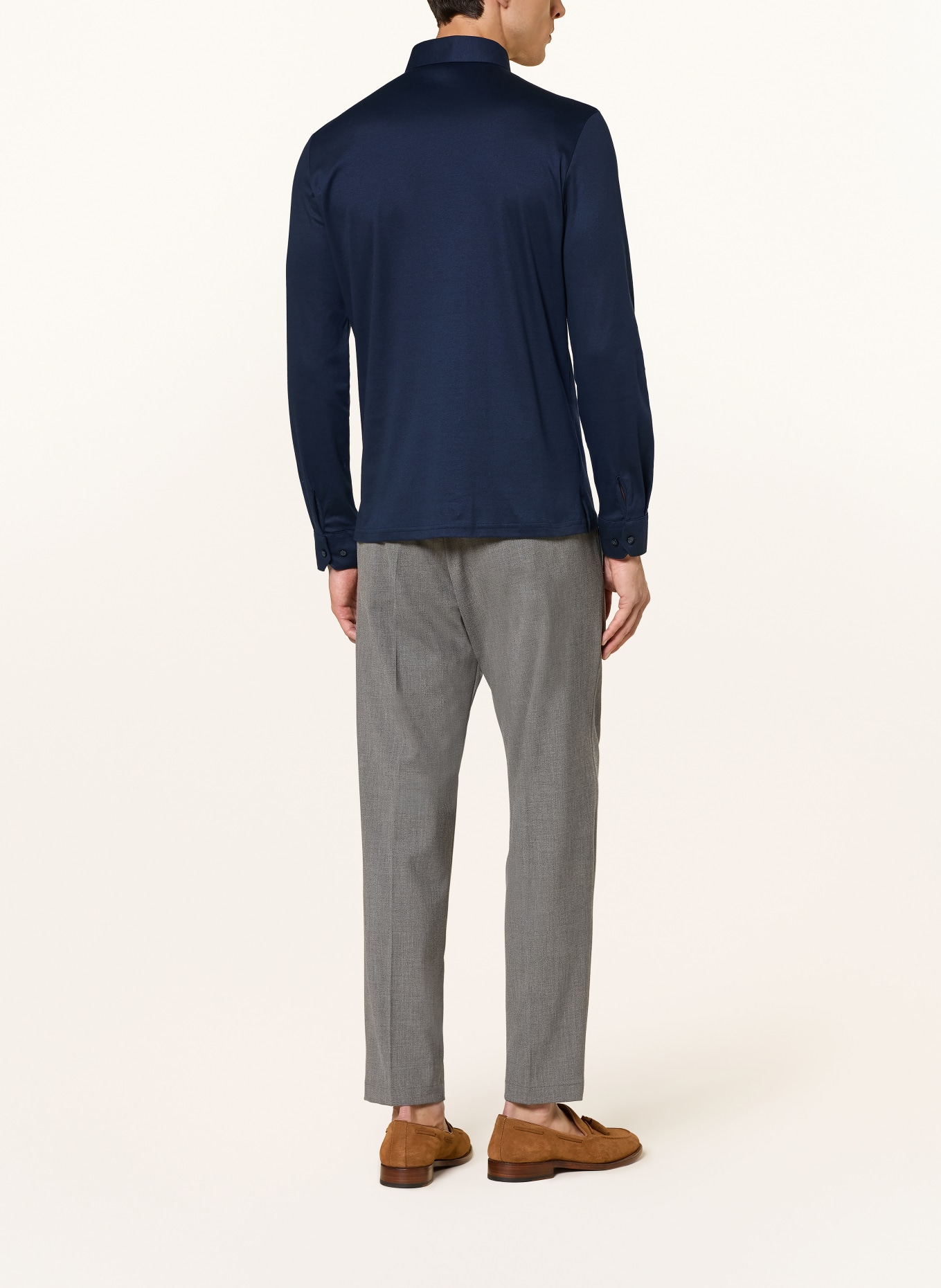 DESOTO Jersey-Poloshirt: DUNKELBLAU