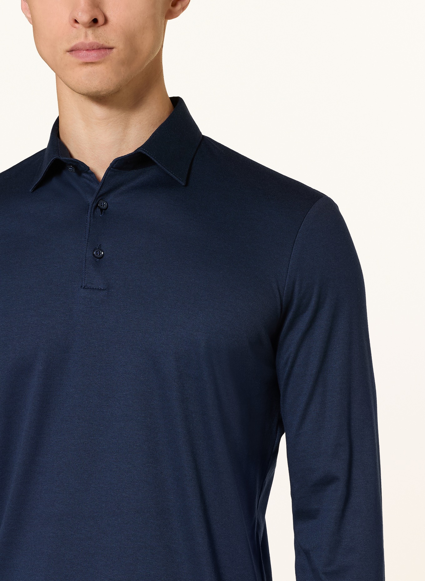 DESOTO Jersey-Poloshirt: DUNKELBLAU