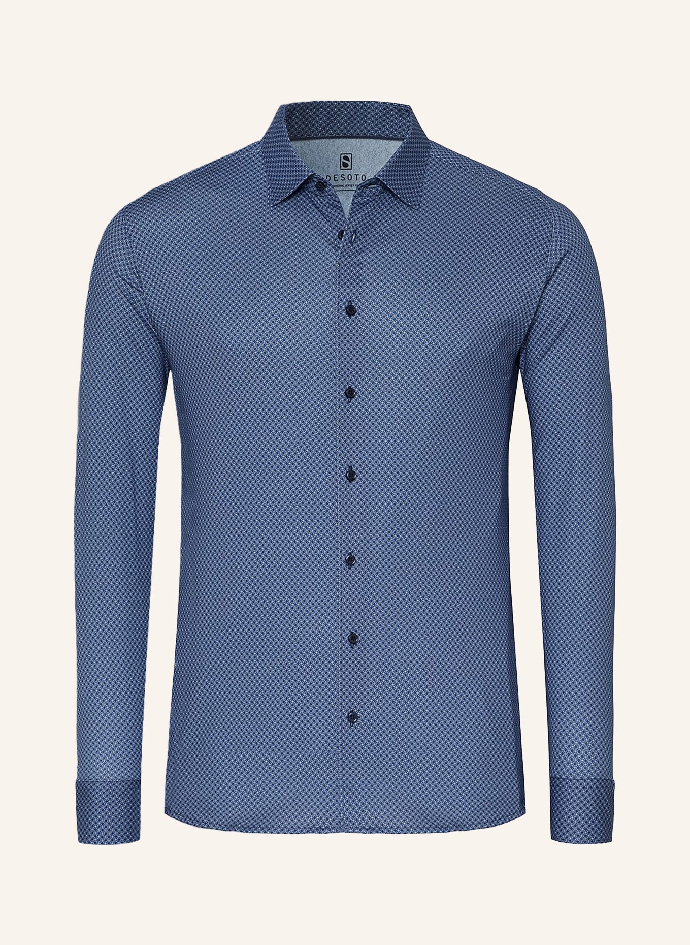 DESOTO Overhemd, slim fit: BLAUW / DONKERBLAUW / WIT